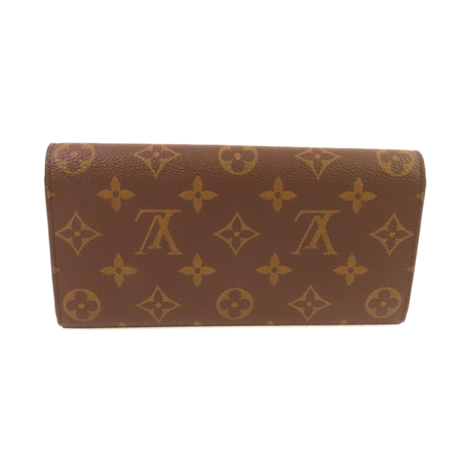 LOUIS VUITTON Monogram Sarah Long Wallet金扣長錢包啡色/粉紅色