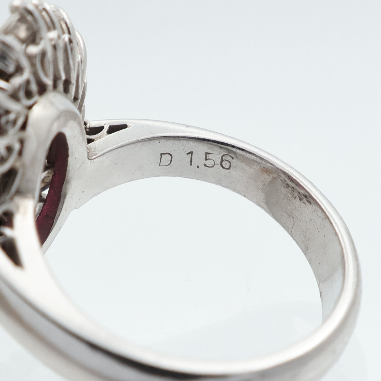 JEWELRY PT900鉑金/紅寶石Ruby鑽石戒指
