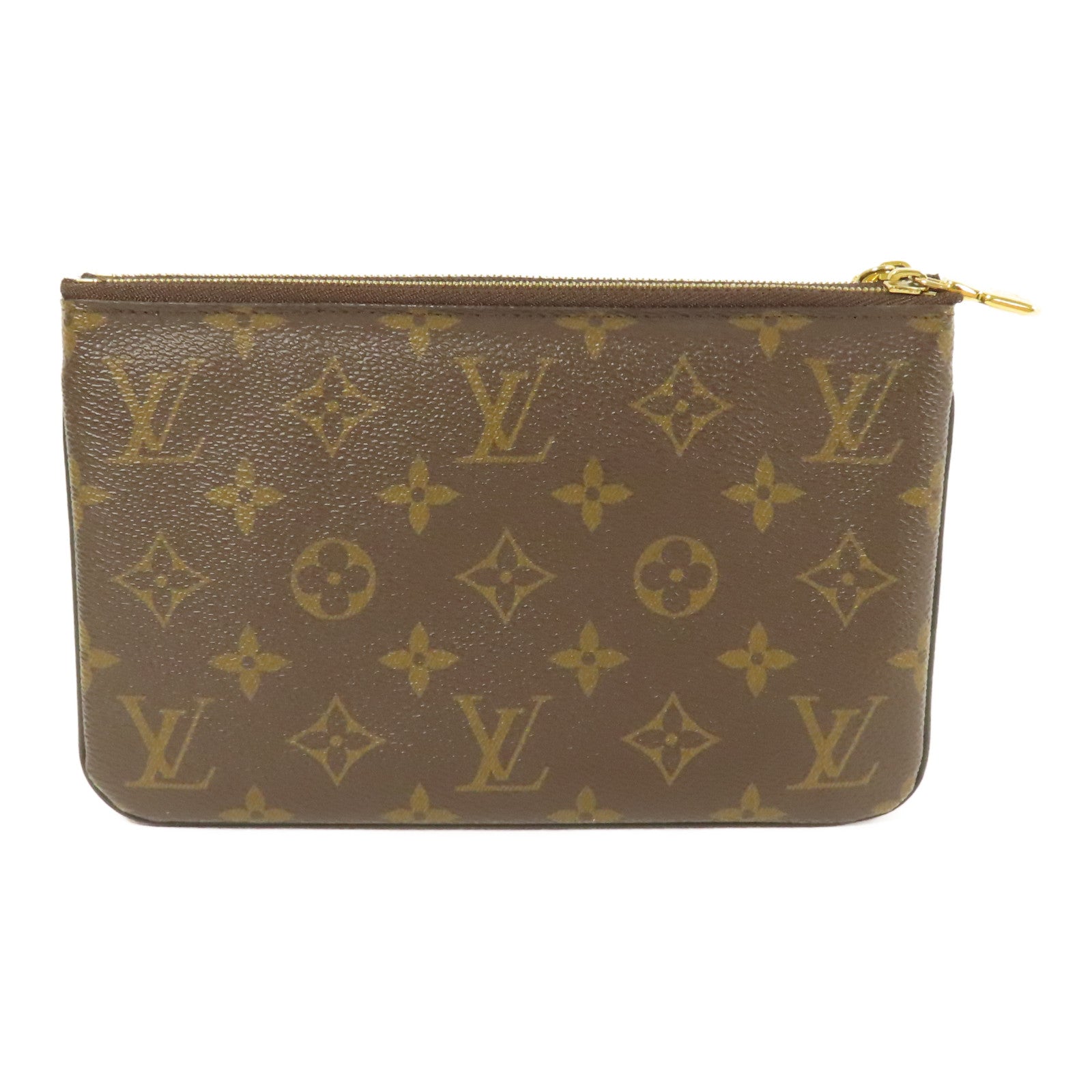 LOUIS VUITTON Monogram Giant Reverse Double Zip Pochette金扣肩背袋