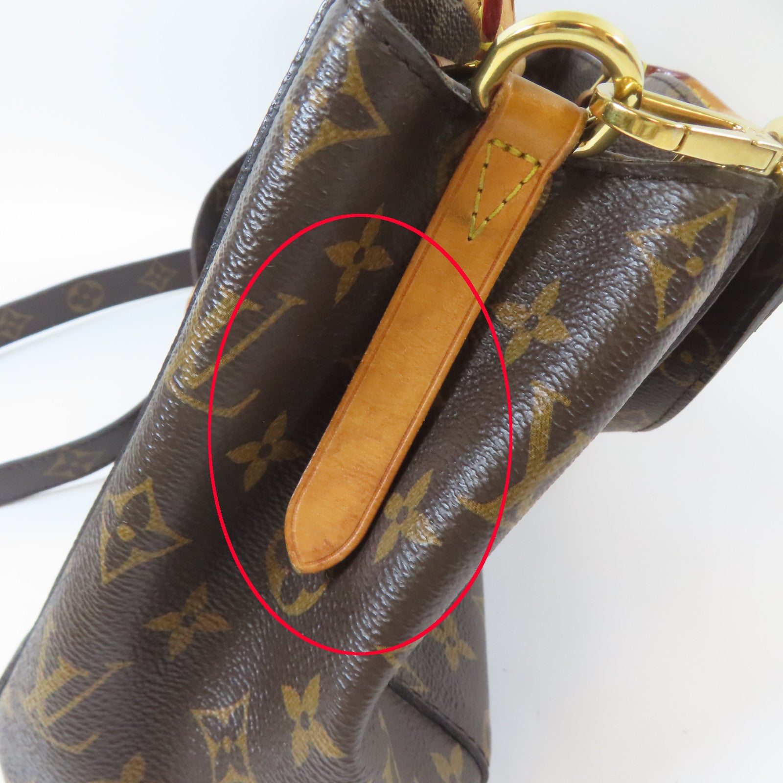 LOUIS VUITTON Monogram Montaigne BB金扣手挽肩背兩用袋啡色
