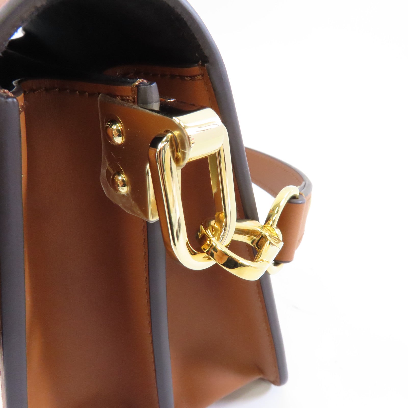 LOUIS VUITTON Monogram Mini Dauphine金扣肩背袋啡色
