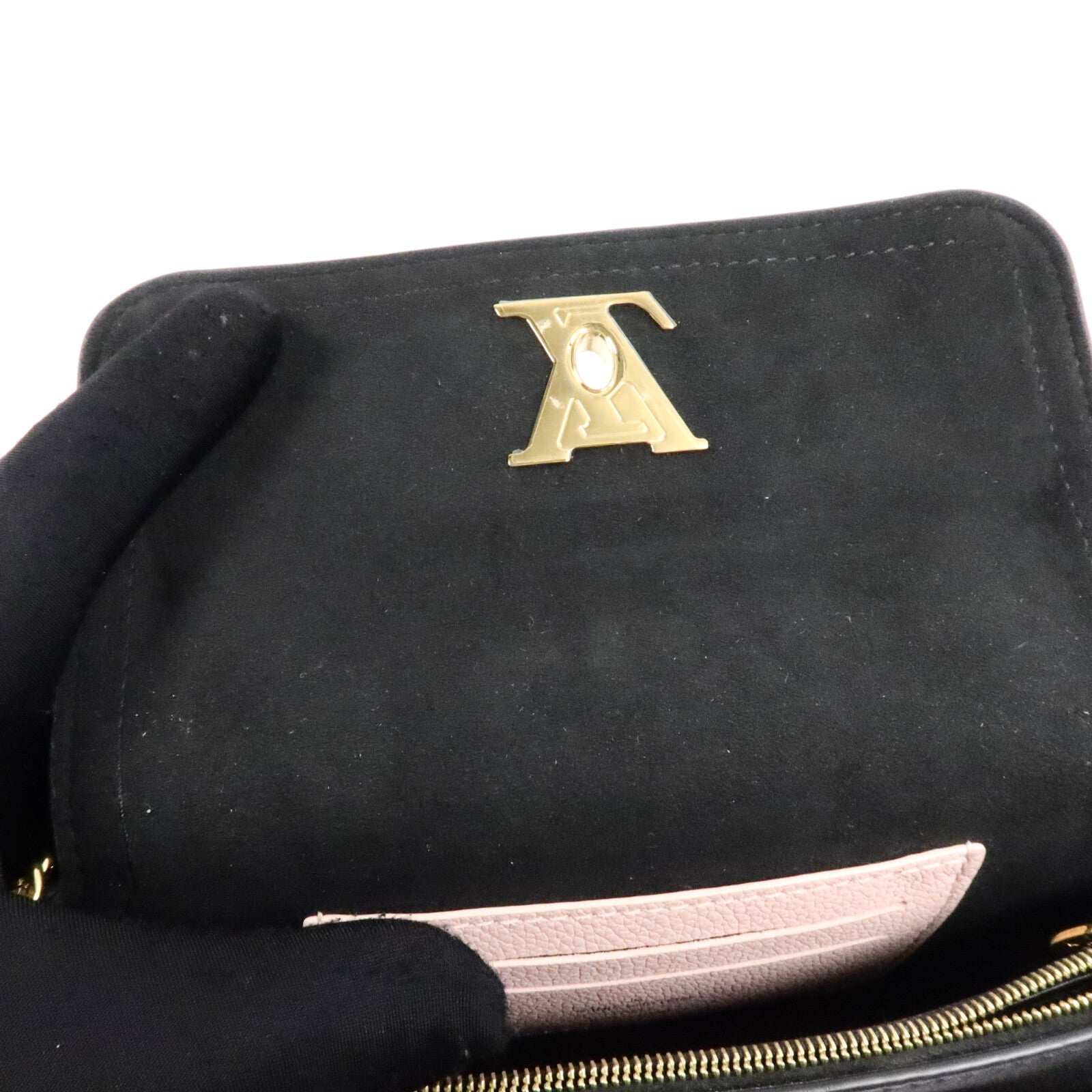 LOUIS VUITTON Grained Calf Lockme Tender Pochette鏈帶肩背袋