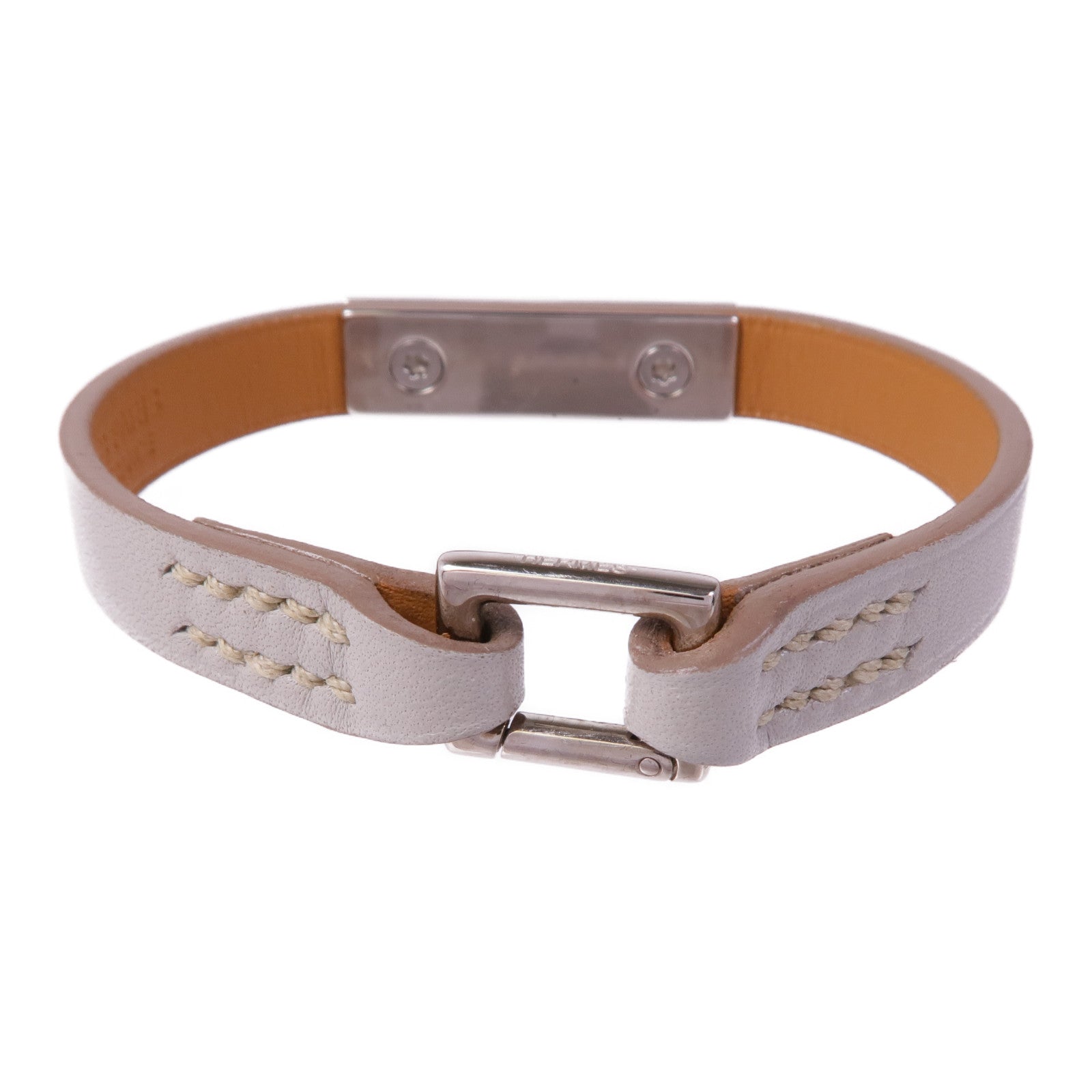 HERMES Swift皮革Micro Kelly Bracelet銀扣手帶