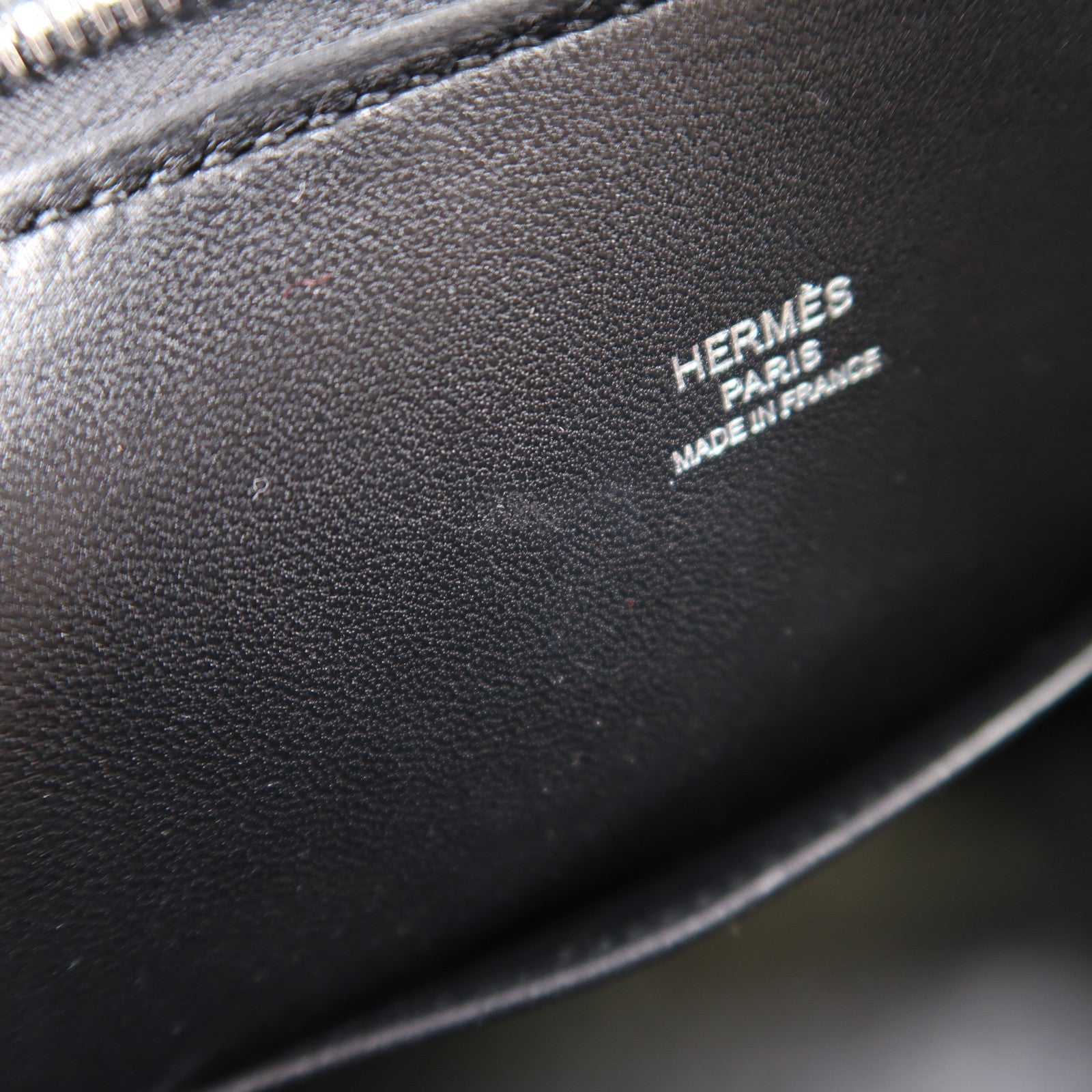 HERMES Chevre皮革Mini Bolide銀扣手挽肩背兩用袋