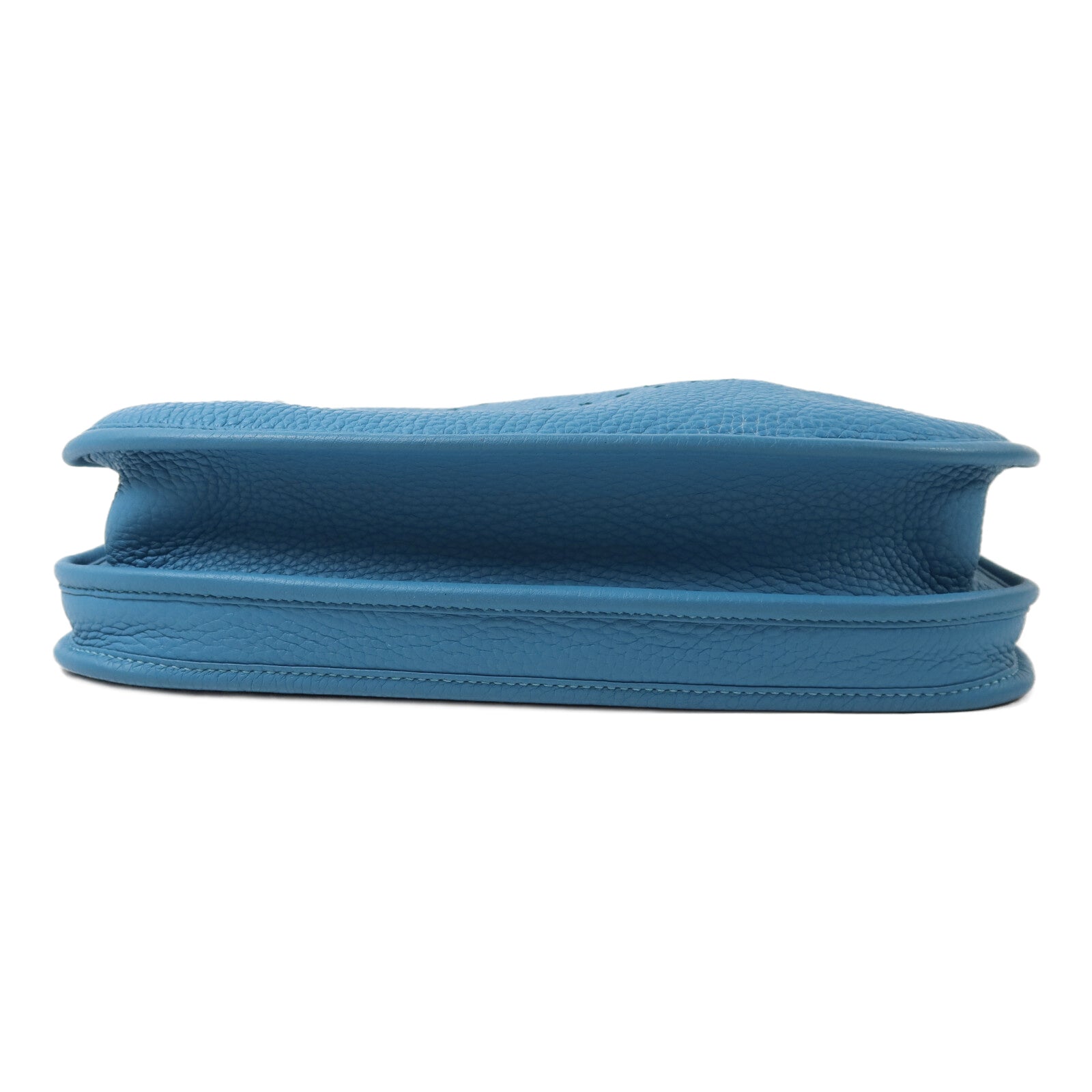 HERMES Clemence皮革Evelyne PM肩背袋Bleu Izmir
