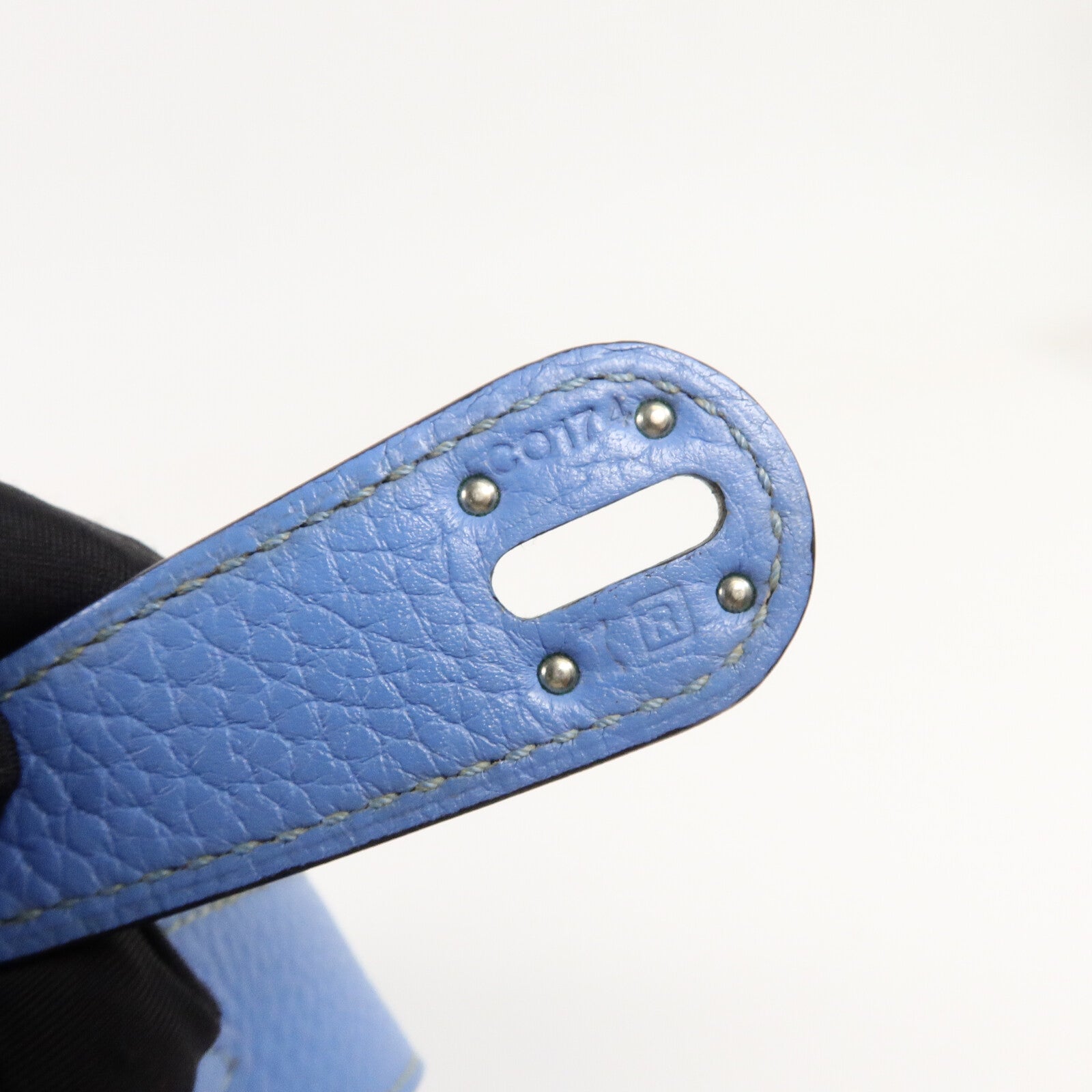 HERMES Clemence皮革Lindy 30手挽肩背兩用袋Blue Paradise