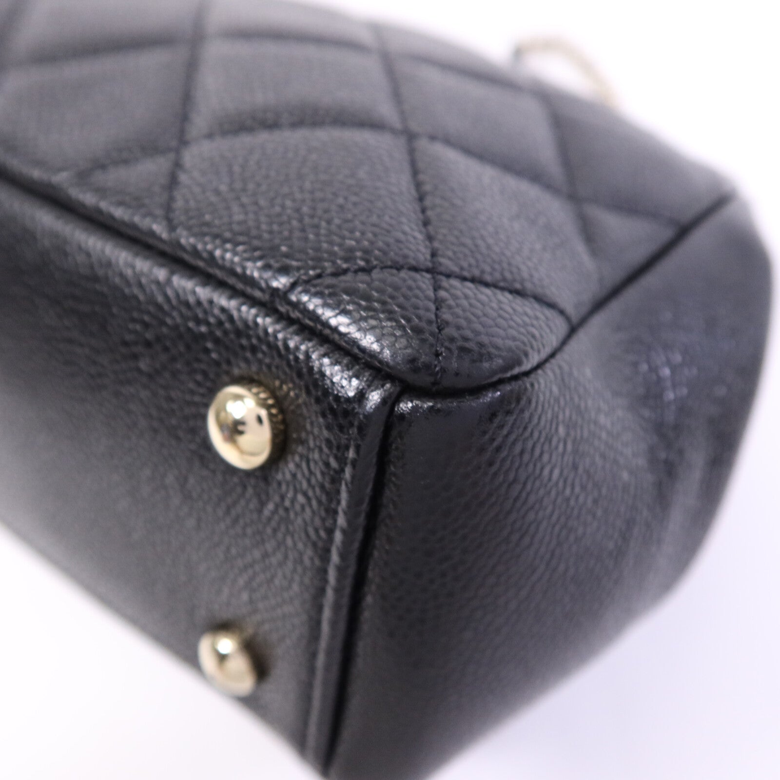 CHANEL 牛皮皮革Business Affinity Small金扣鏈帶手挽肩背兩用袋