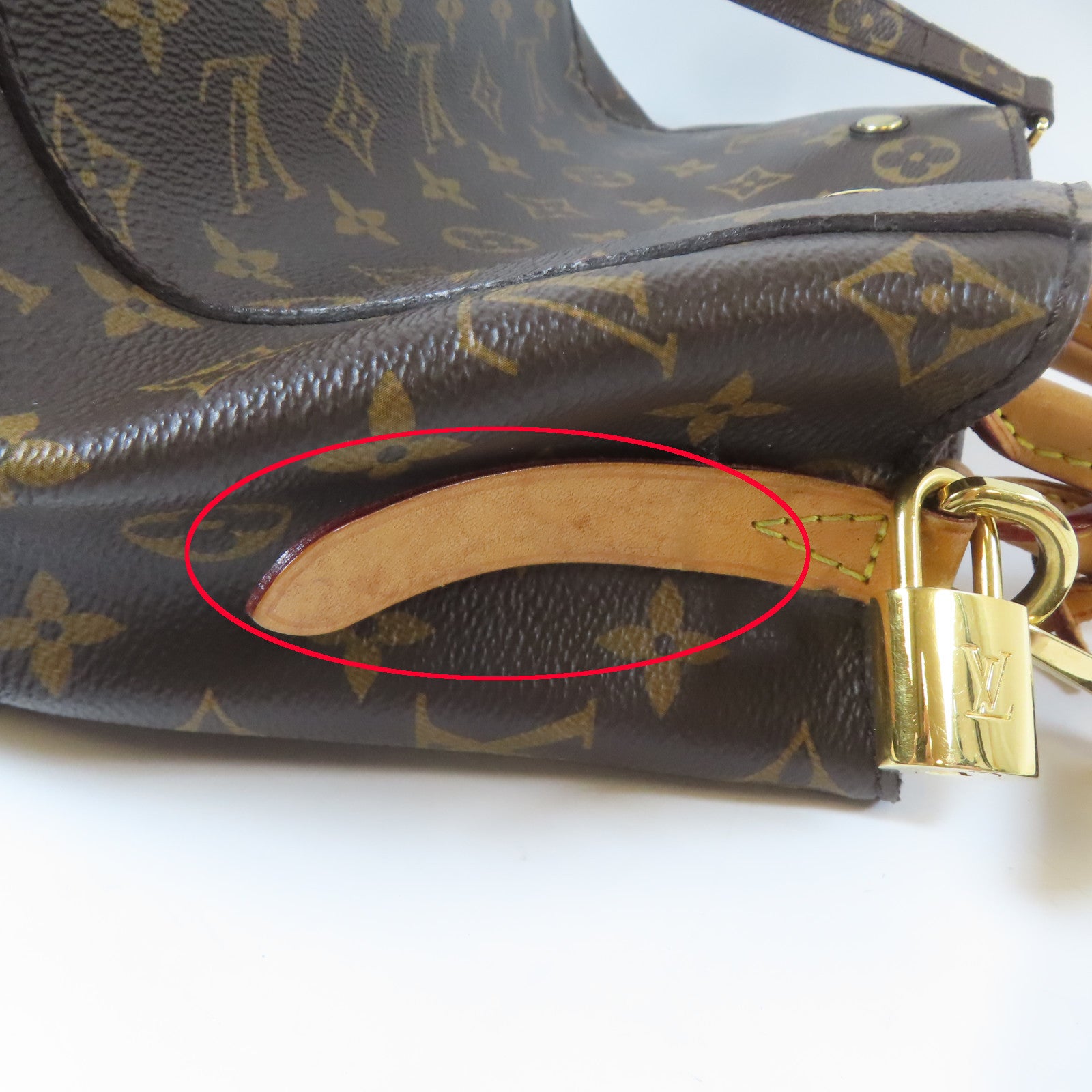 LOUIS VUITTON Monogram Montaigne BB金扣手挽肩背兩用袋啡色