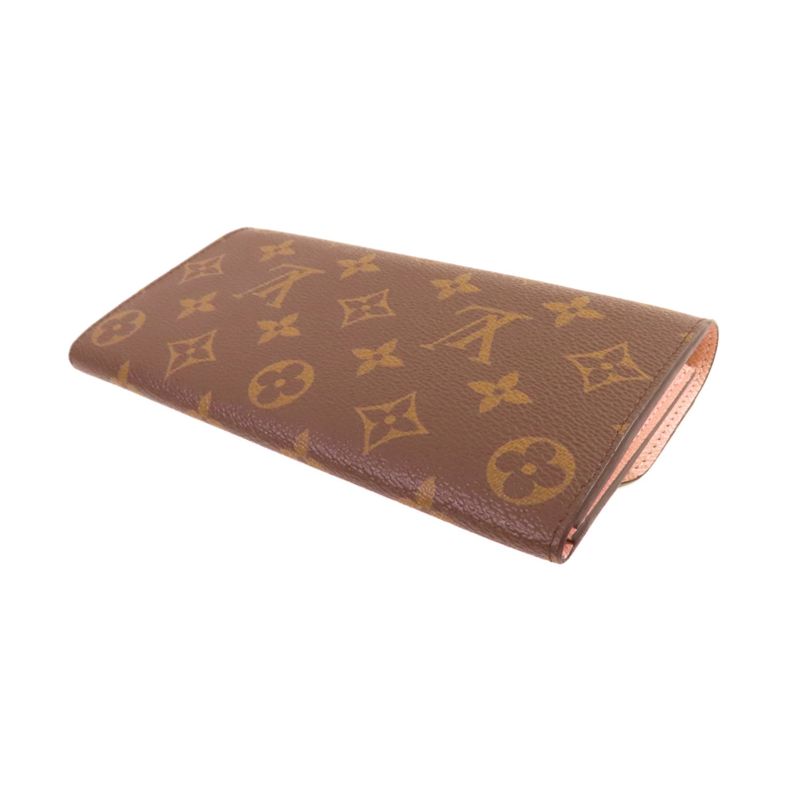 LOUIS VUITTON Monogram Sarah Long Wallet金扣長錢包啡色/粉紅色
