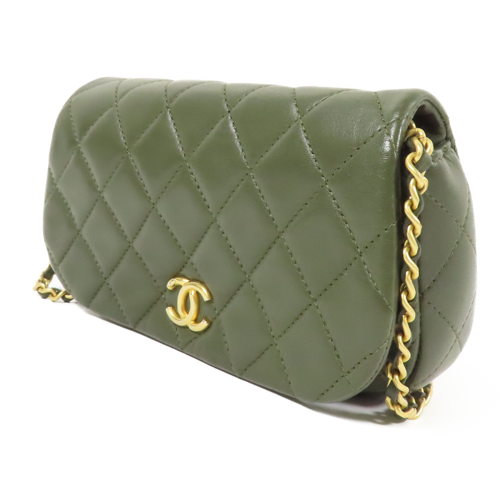 CHANEL 羊皮皮革Mini Chain Flap金扣肩背袋