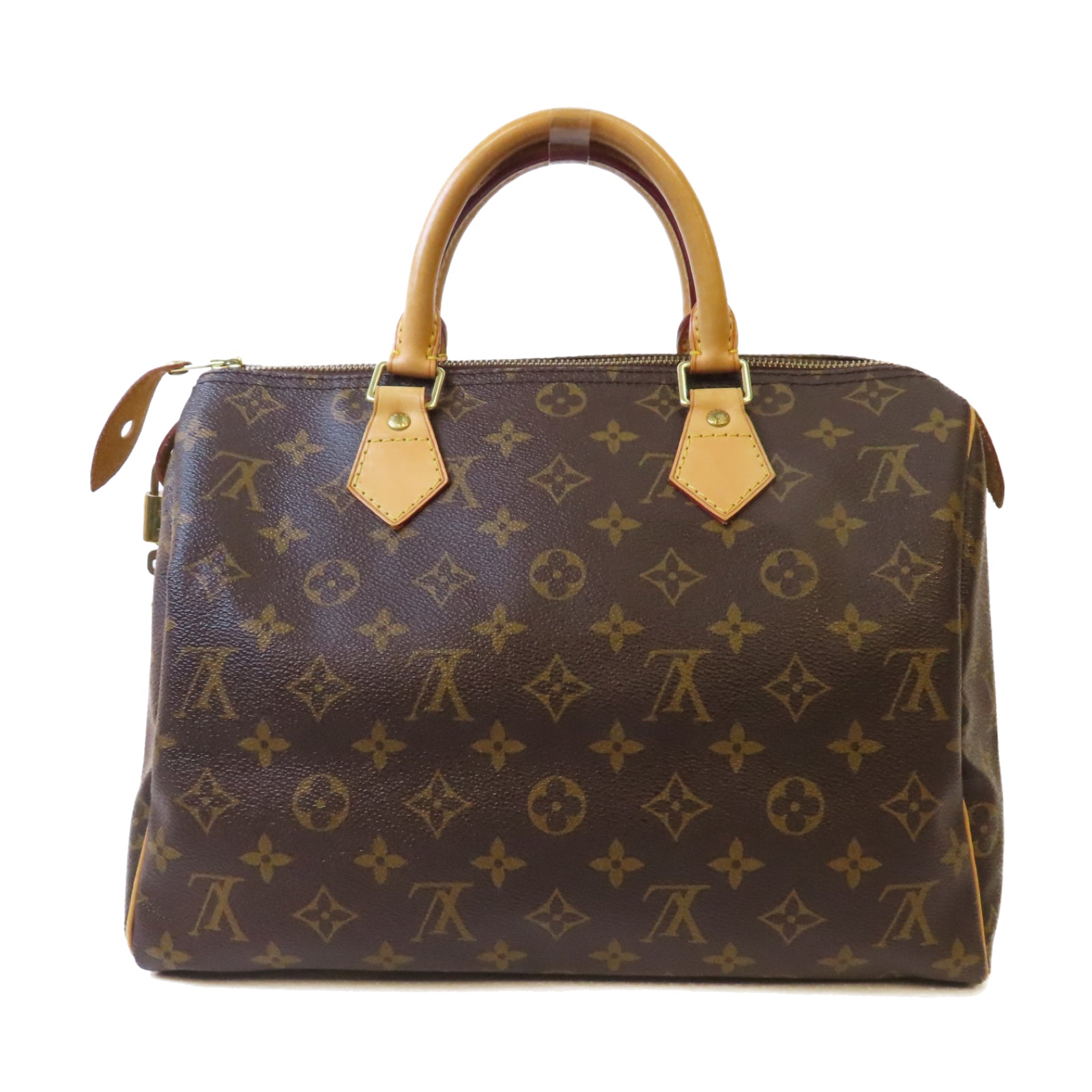 LOUIS VUITTON Monogram Speedy 30金扣手挽袋啡色