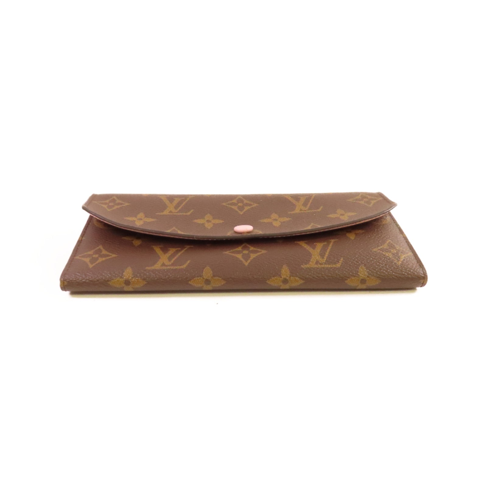 LOUIS VUITTON Monogram Sarah Long Wallet金扣長錢包啡色/粉紅色