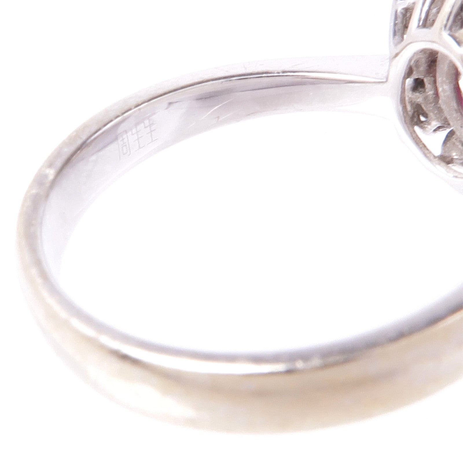 JEWELRY 18K白金Ruby Diamond Ring鑽石/紅寶石戒指US#6