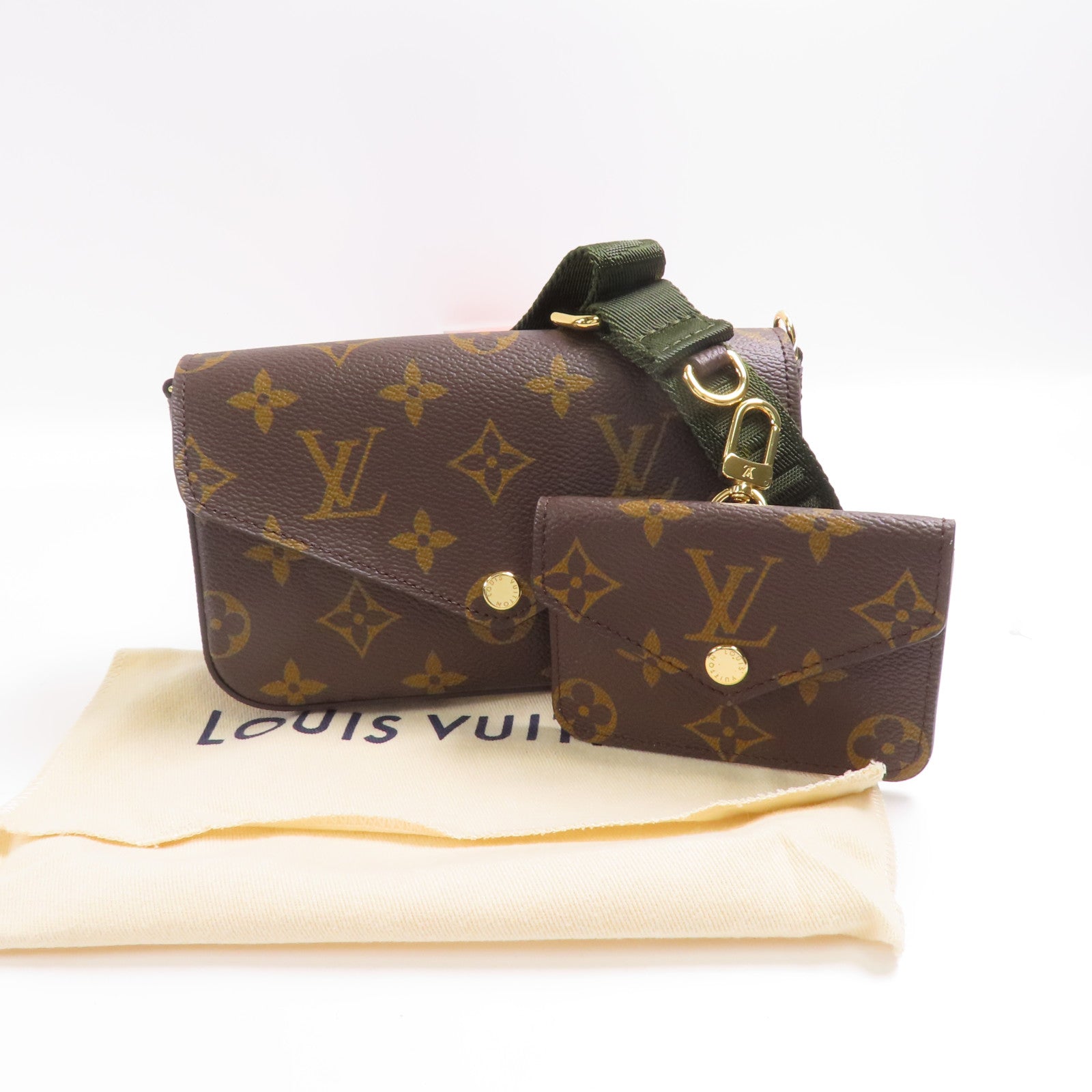 LOUIS VUITTON Monogram Felicie Strap & Go金扣肩背袋