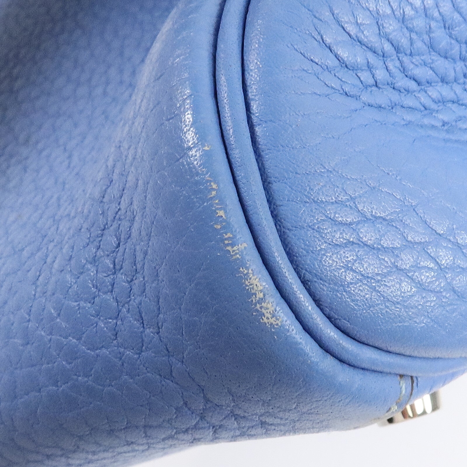 HERMES Clemence皮革Lindy 30手挽肩背兩用袋Blue Paradise