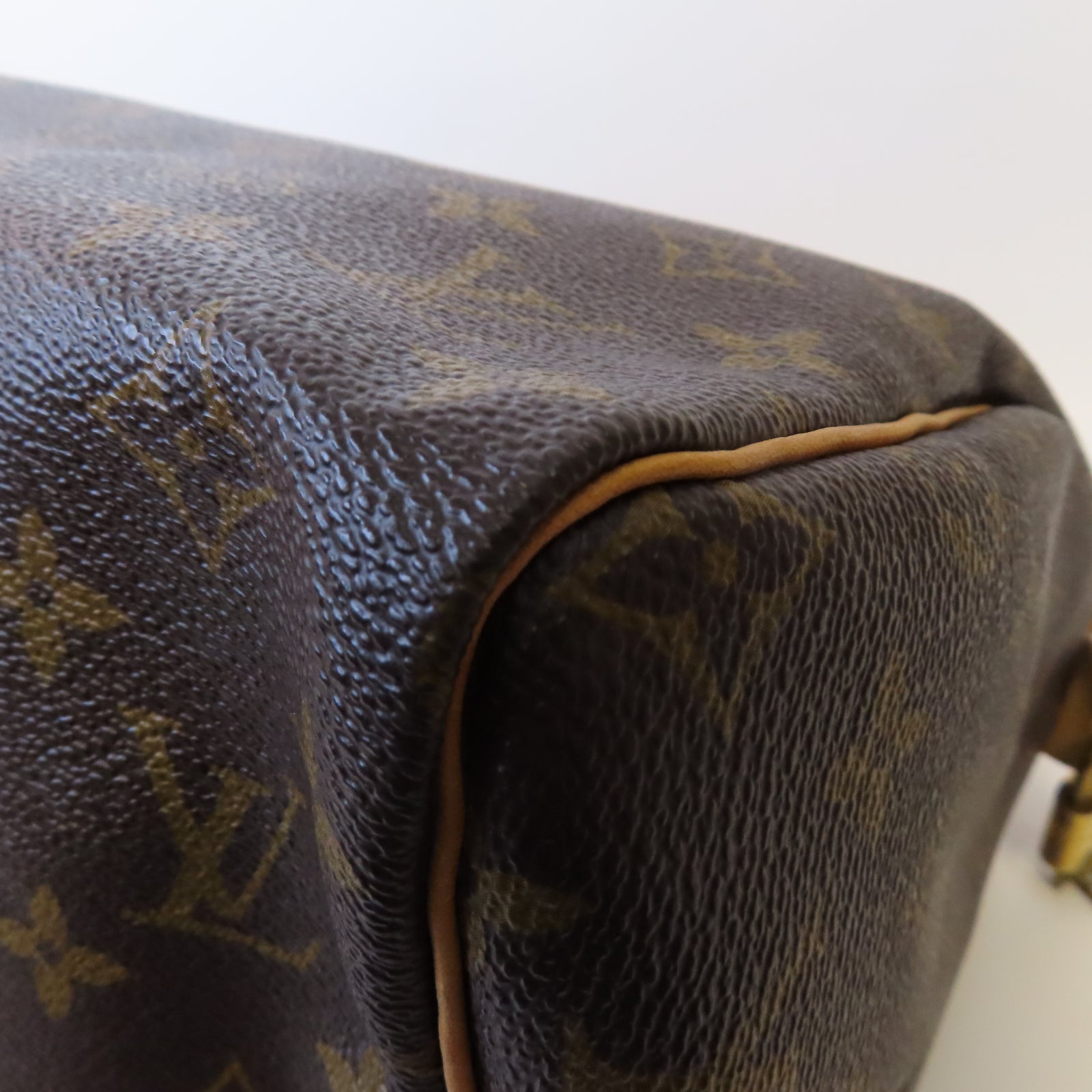 LOUIS VUITTON Monogram Speedy 30金扣手挽袋啡色