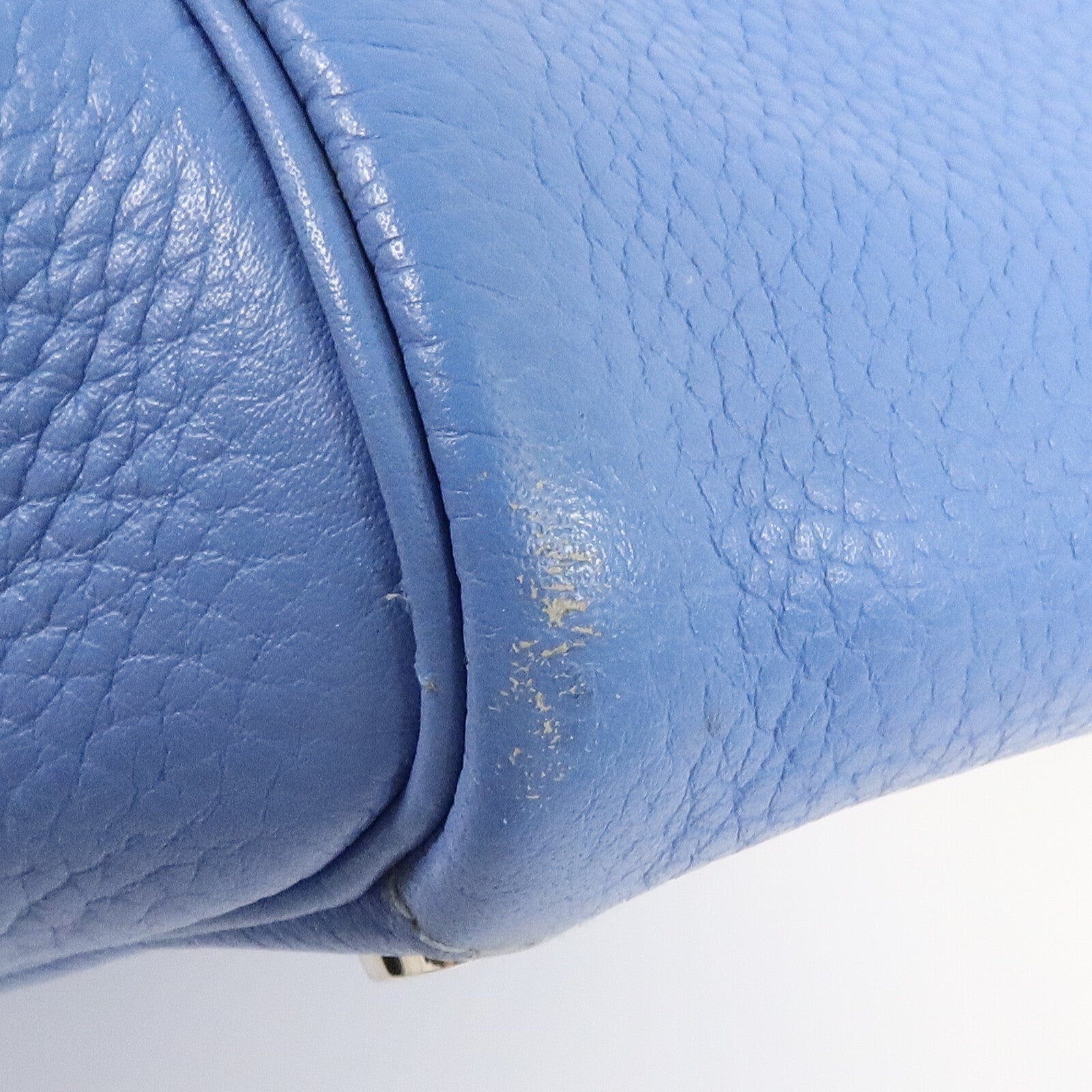 HERMES Clemence皮革Lindy 30手挽肩背兩用袋Blue Paradise