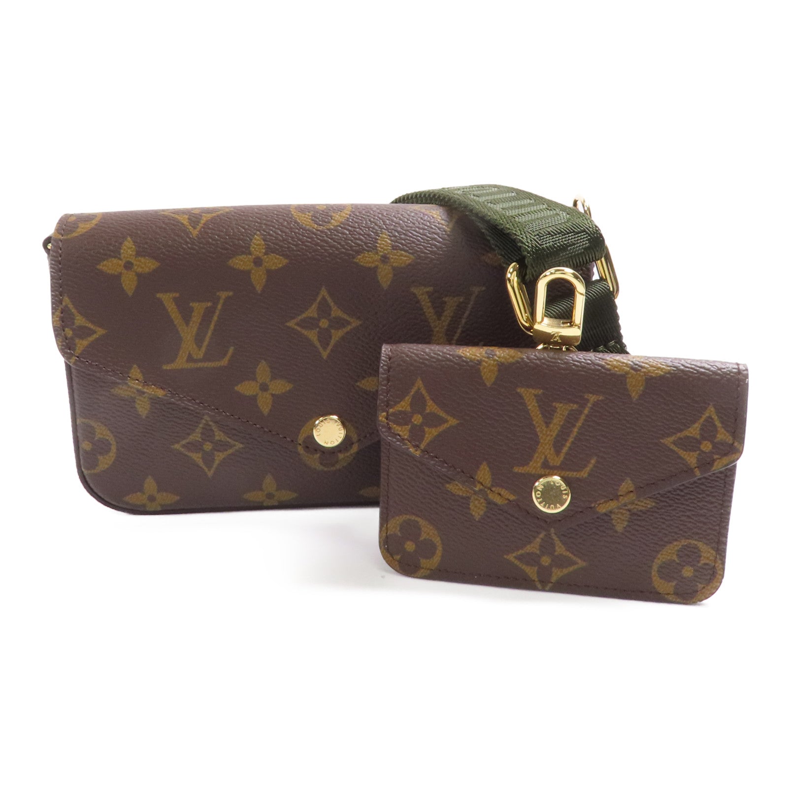 LOUIS VUITTON Monogram Felicie Strap & Go金扣肩背袋