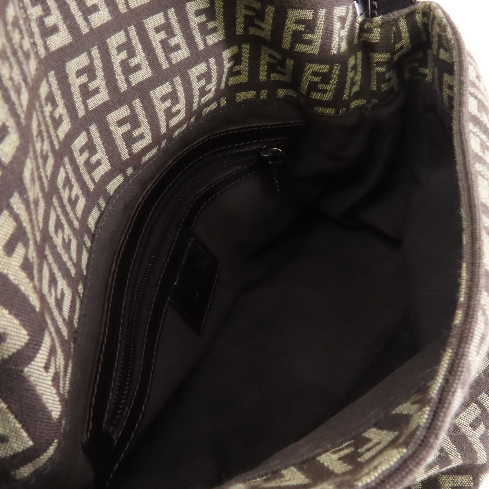 FENDI 帆布/皮革Mamma Baguette Vintage肩背袋啡色