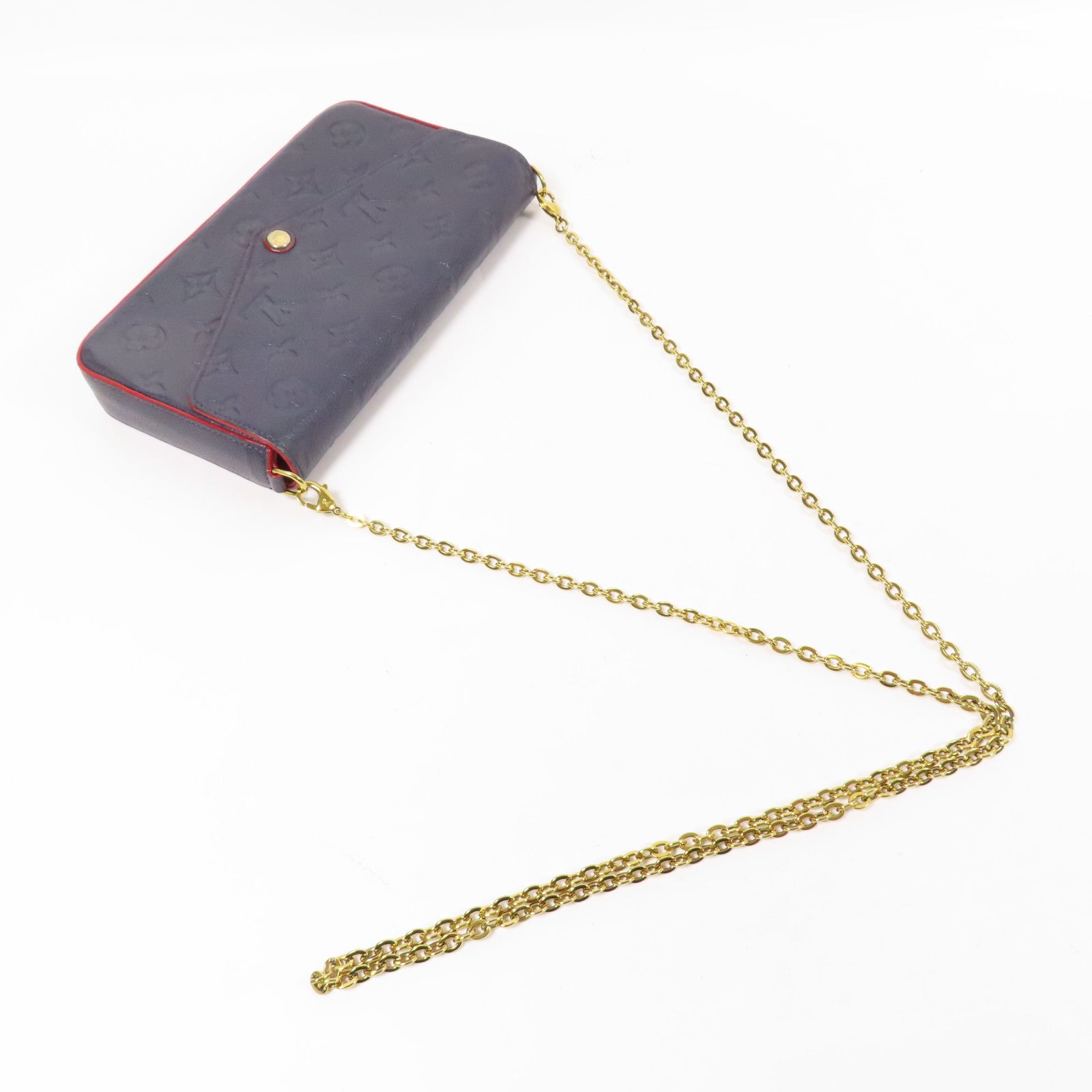 LOUIS VUITTON Monogram Empreinte Pochette Felicie金扣肩背袋