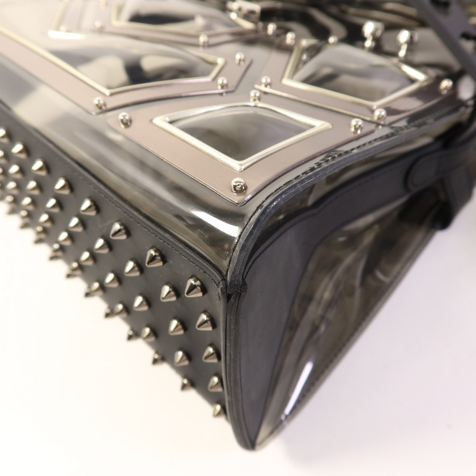 Delvaux PVC Tempete GM Gladiator Limited Edition銀扣手挽肩背兩用袋