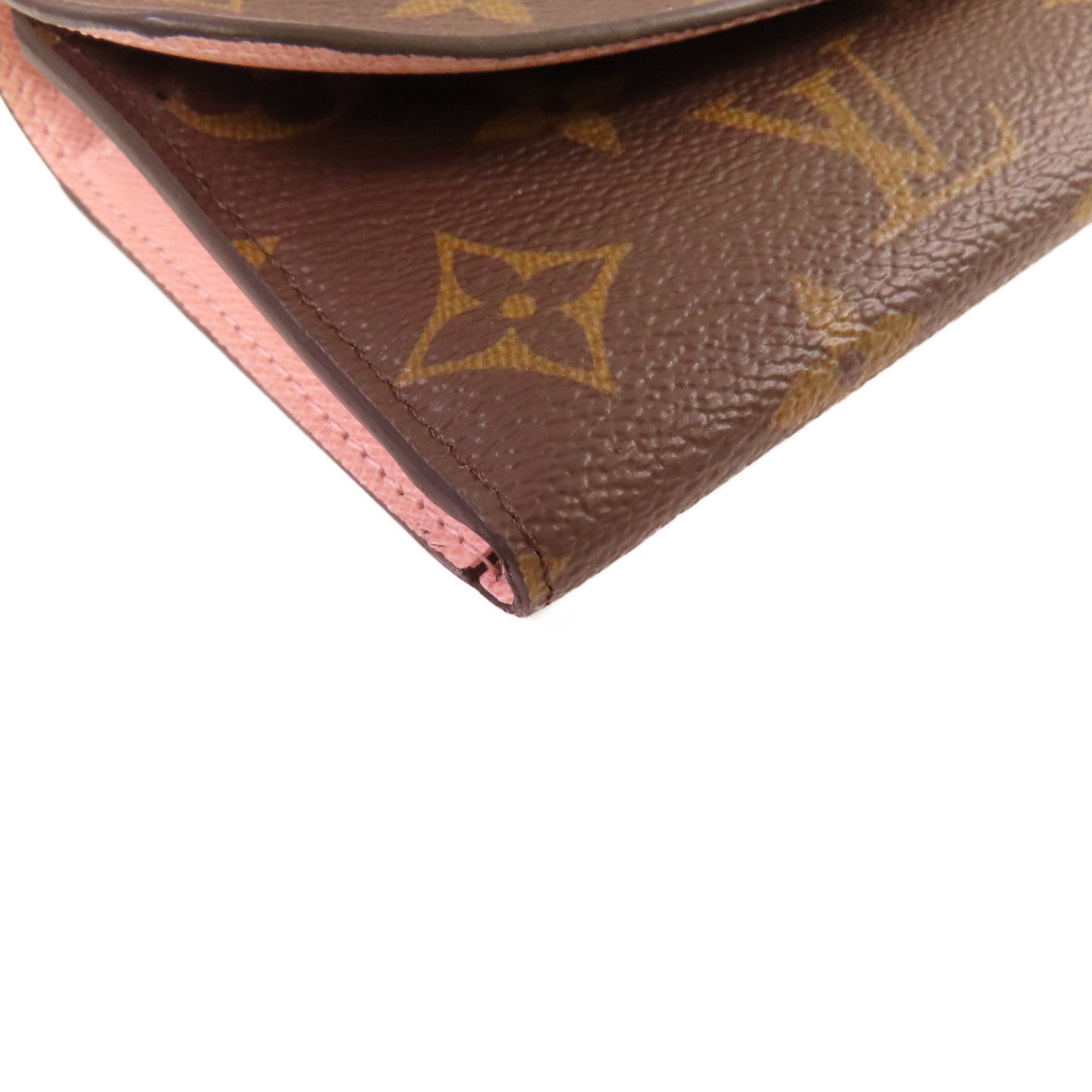 LOUIS VUITTON Monogram Sarah Long Wallet金扣長錢包啡色/粉紅色