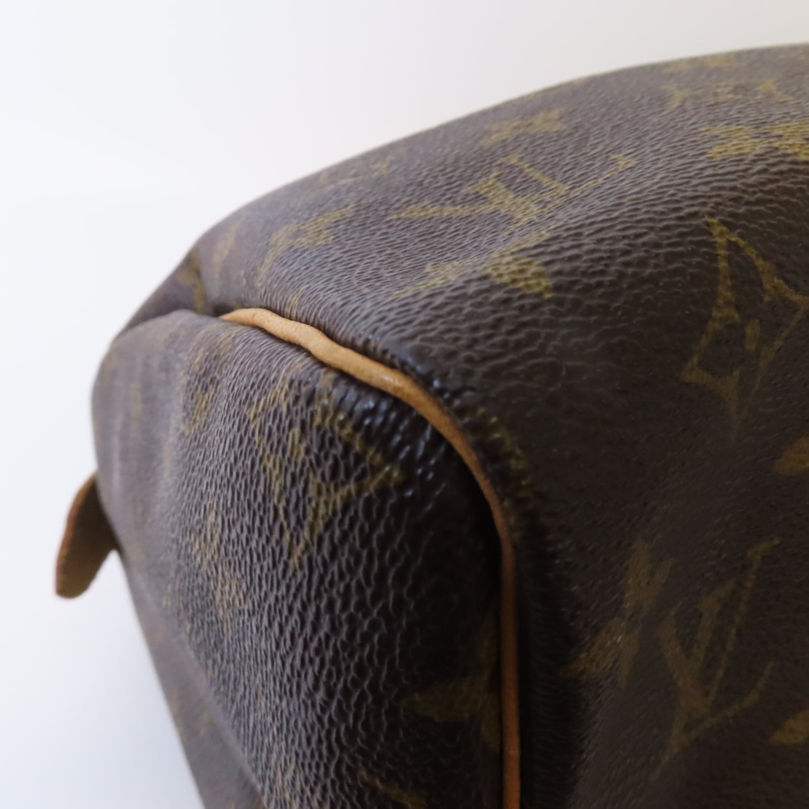 LOUIS VUITTON Monogram Speedy 30金扣手挽袋啡色