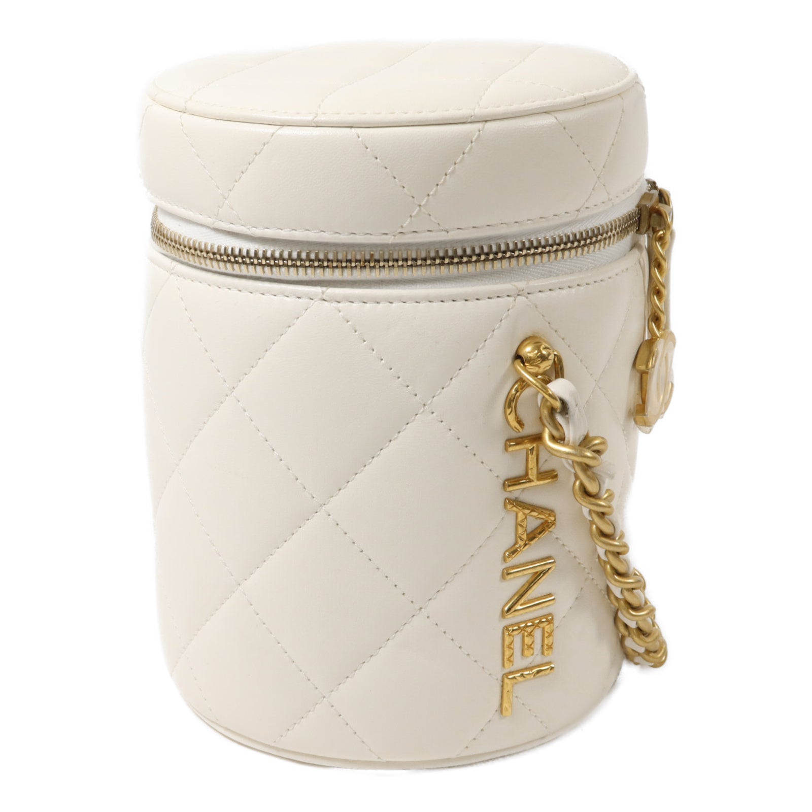 CHANEL 羊皮皮革Vanity Case鏈帶肩背袋