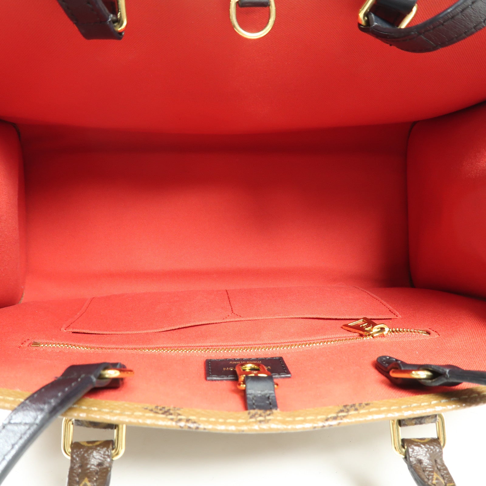 LOUIS VUITTON Monogram Giant On The Go MM金扣手挽肩背兩用袋