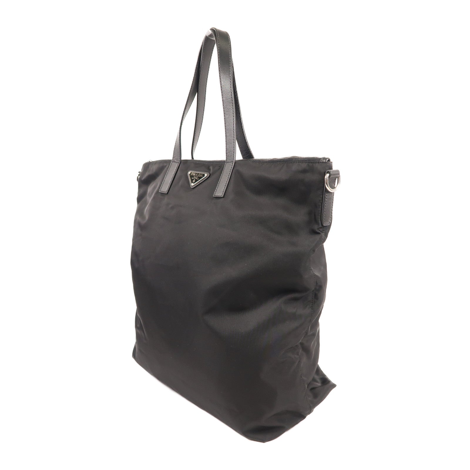 PRADA 尼龍2 Way Shoulder銀扣手挽肩背兩用袋