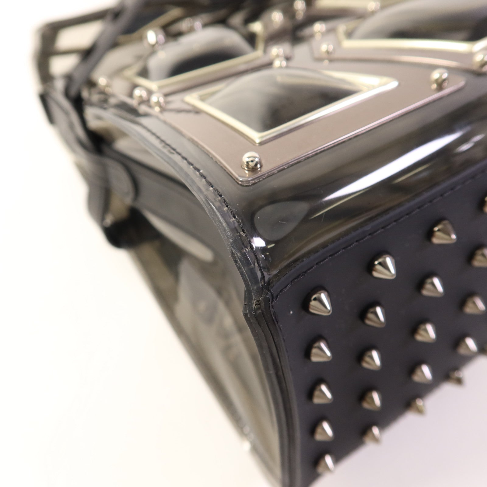 Delvaux PVC Tempete GM Gladiator Limited Edition銀扣手挽肩背兩用袋