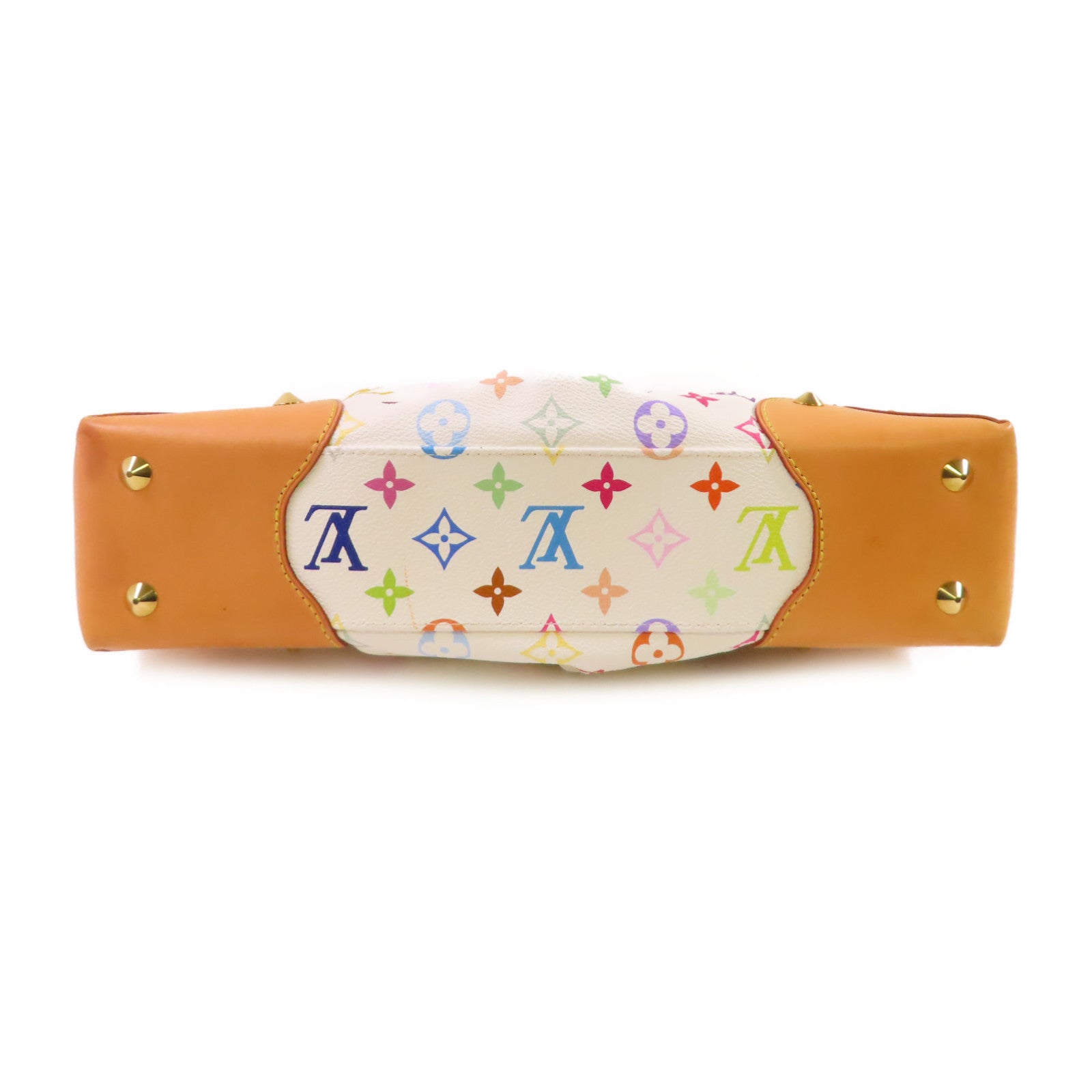LOUIS VUITTON Monogram Multicolore Judy MM 2Way Shoulder Bag金扣手挽肩背兩用袋米白色/彩色/啡色