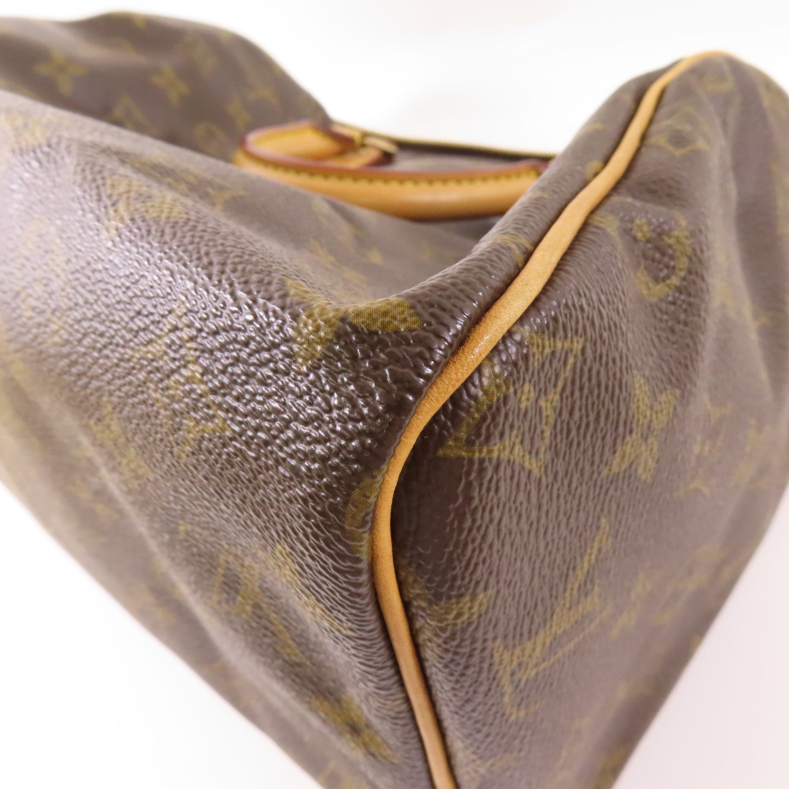 LOUIS VUITTON Monogram Speedy 30金扣手挽袋棕色