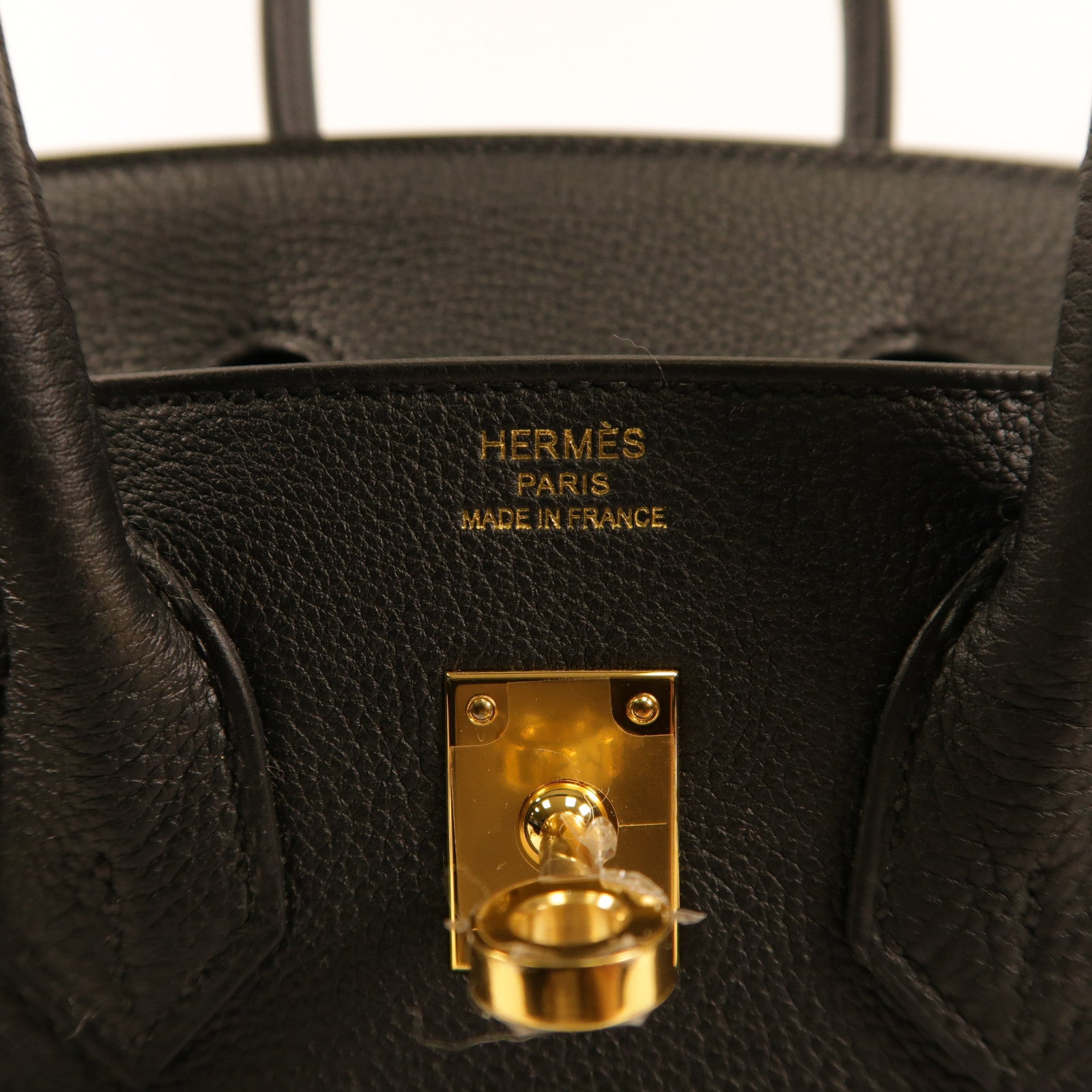 HERMES 【激減優惠】Clemence皮革Birkin 25金扣手挽袋Noir