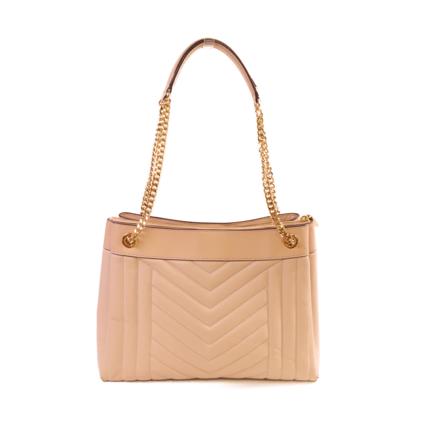 Michael Kors 羊皮皮革Chain Shoulder Bag金扣鏈帶肩背袋杏色