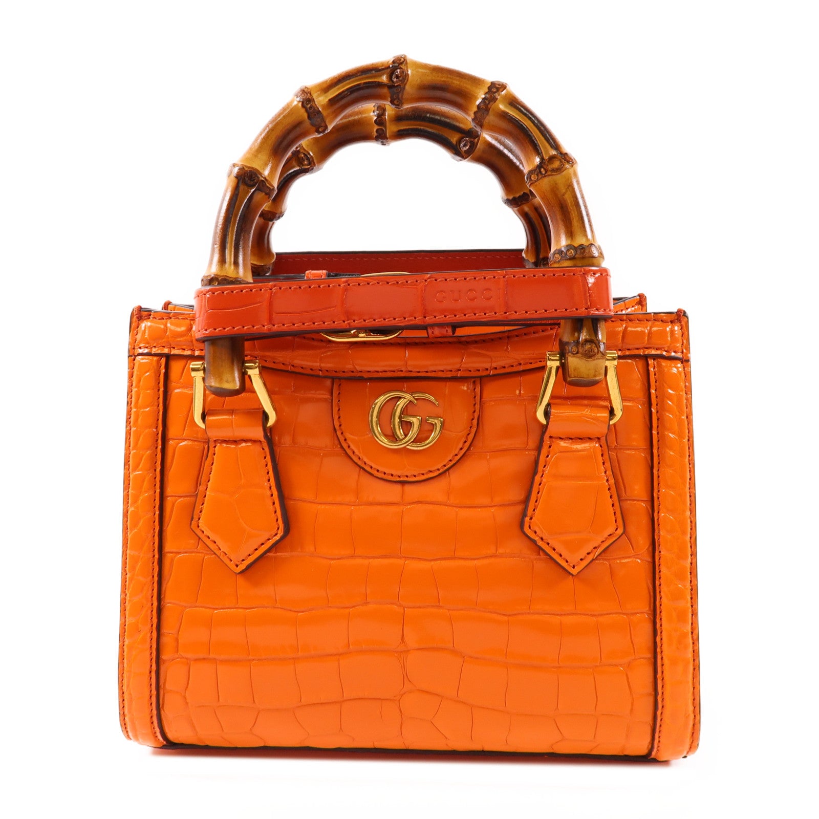 GUCCI 牛皮皮革Diana金扣手挽肩背兩用袋