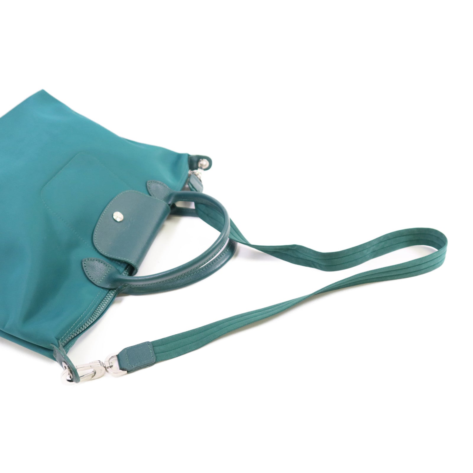 Longchamp 尼龍2Wya Shoulder Bag銀扣手挽肩背兩用袋
