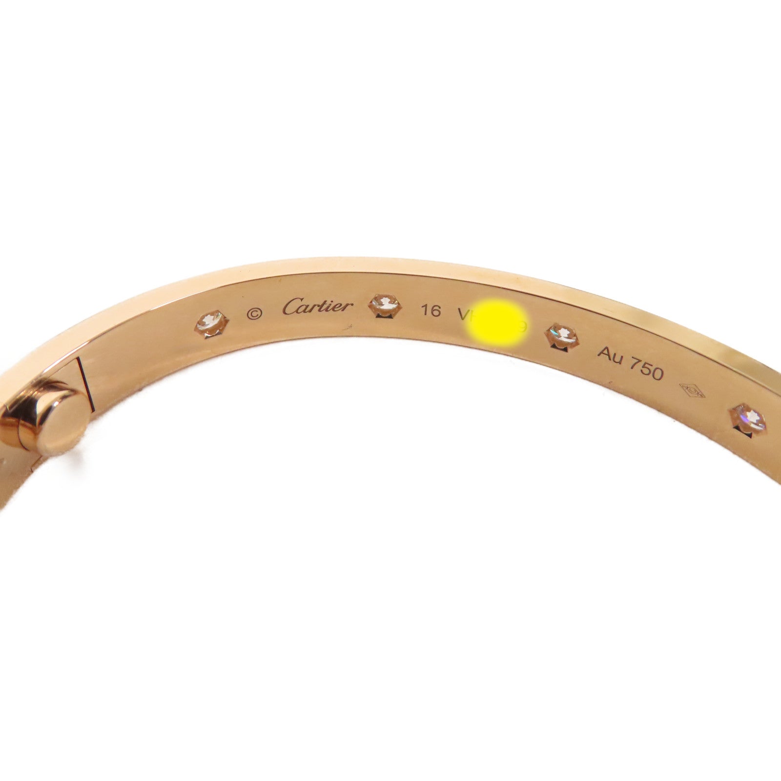 CARTIER 18K玫瑰金/鑽石10 Diamond Love Bracelet手鐲#16