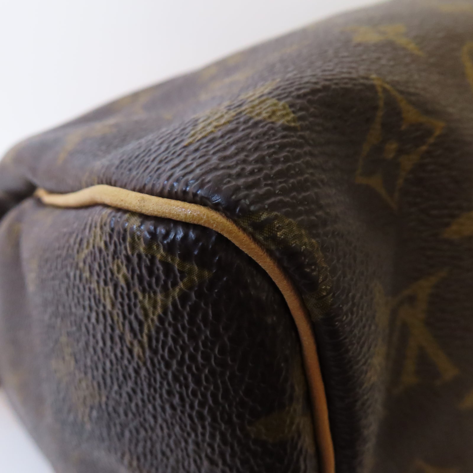 LOUIS VUITTON Monogram Speedy 30金扣手挽袋啡色