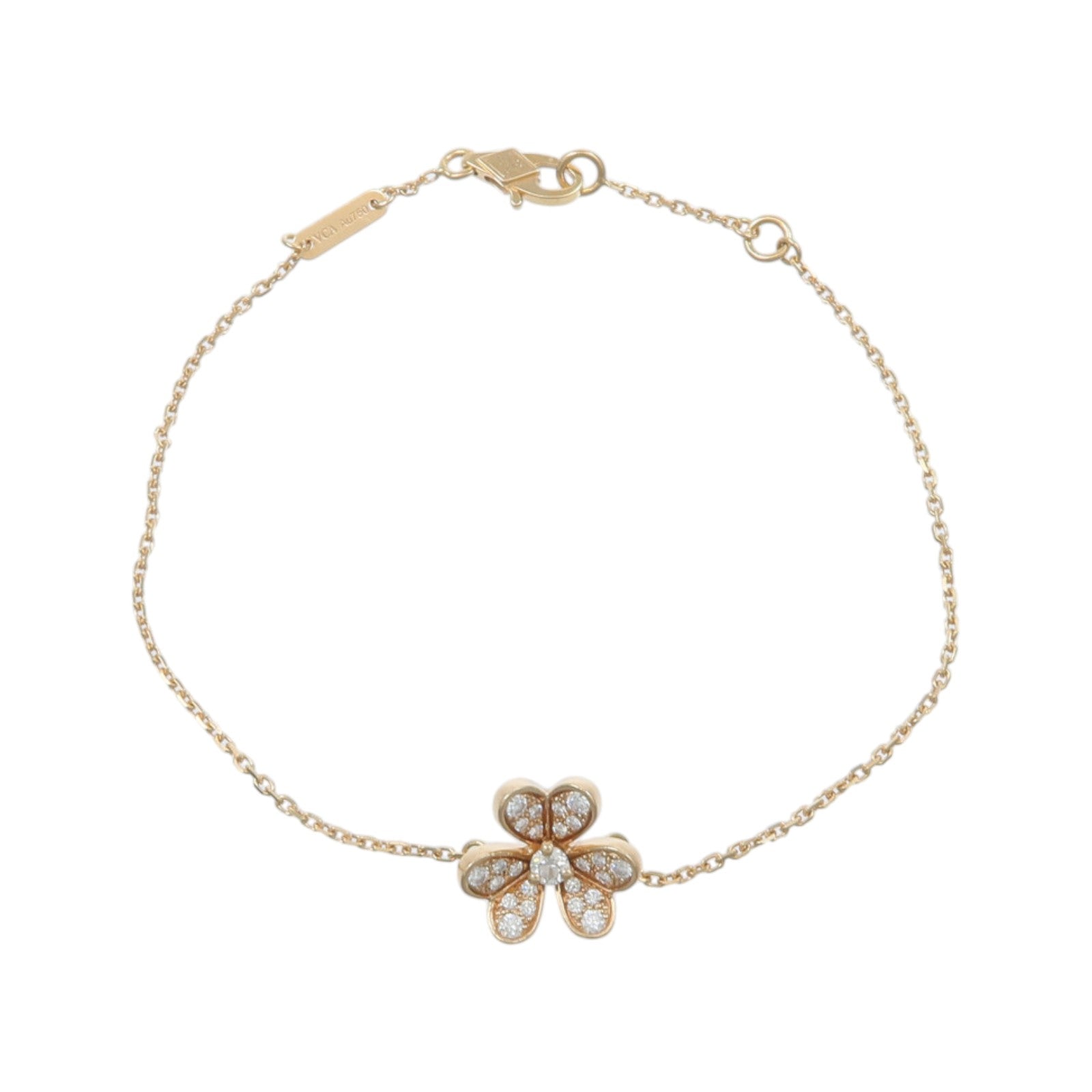 Van Cleef & Arpels 18K玫瑰金Frivole Diamond鑽石手鏈