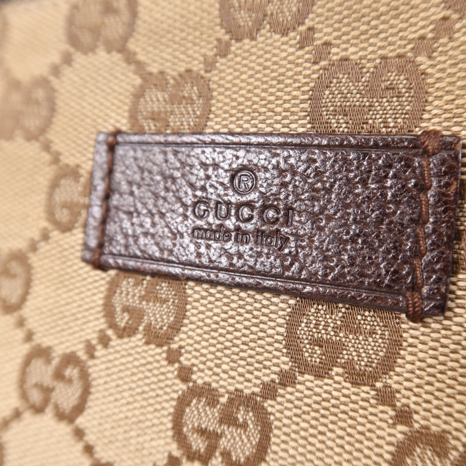GUCCI 帆布Shoulder Bag銀扣肩背袋