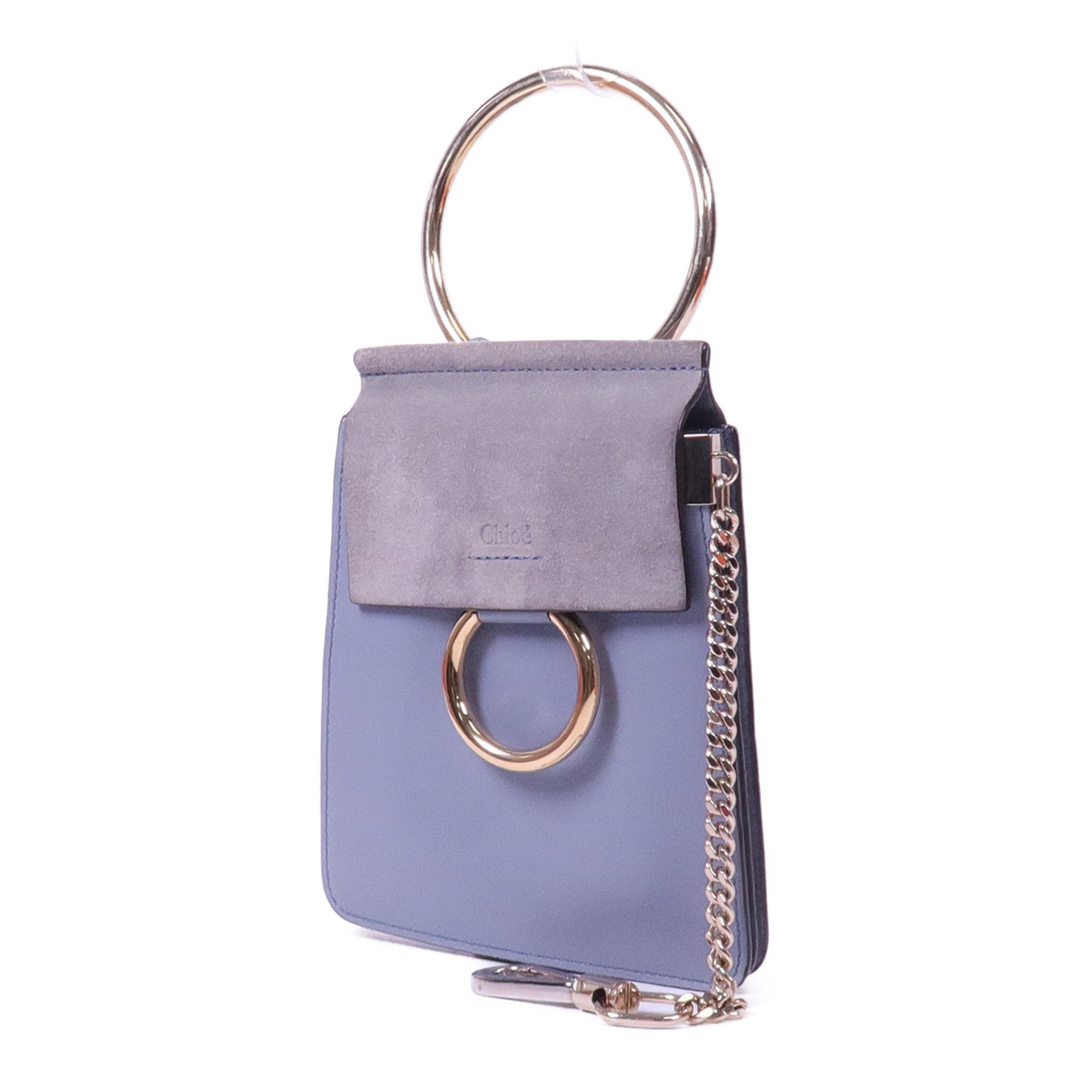Chloe 牛皮皮革/麂皮皮革Shoulder Bag金扣手挽肩背兩用袋