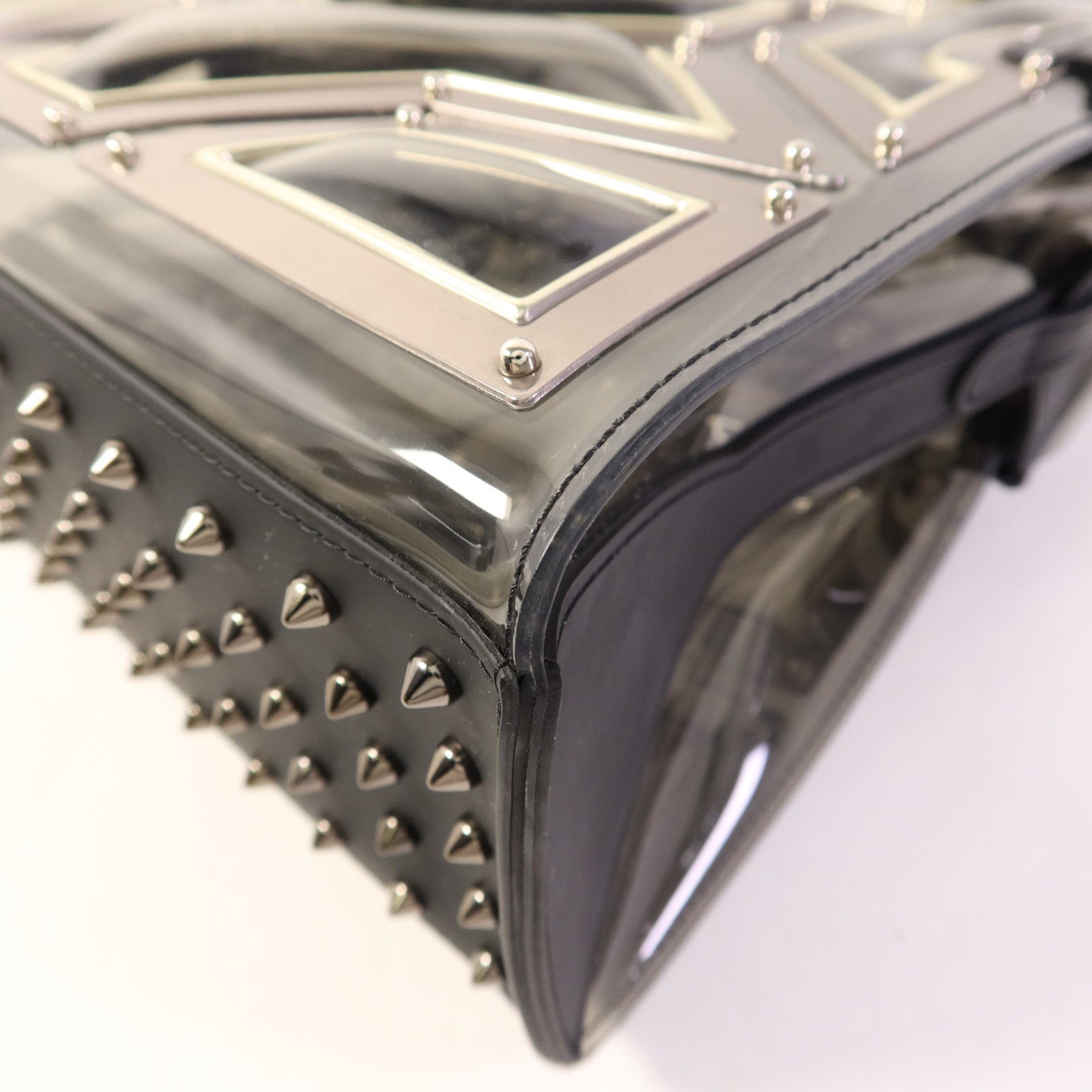 Delvaux PVC Tempete GM Gladiator Limited Edition銀扣手挽肩背兩用袋