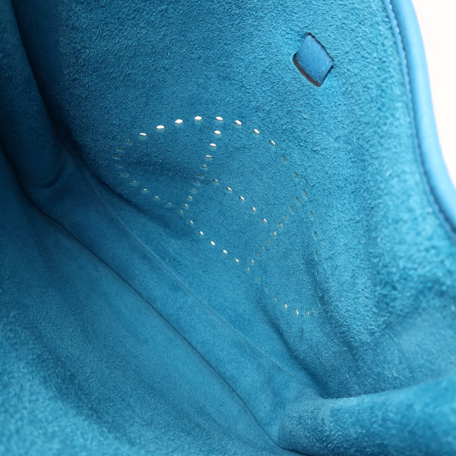 HERMES Clemence皮革Evelyne PM肩背袋Bleu Izmir