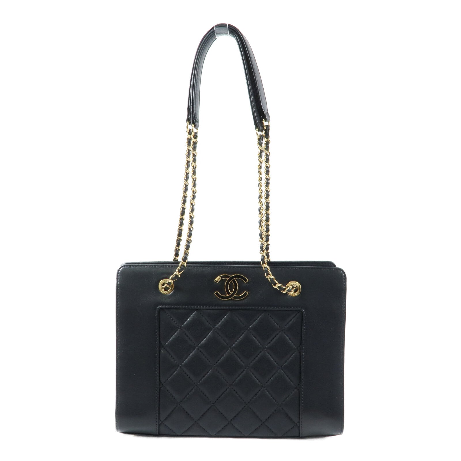 CHANEL 牛皮皮革Mademoiselle Vintage Tote鏈帶肩背袋
