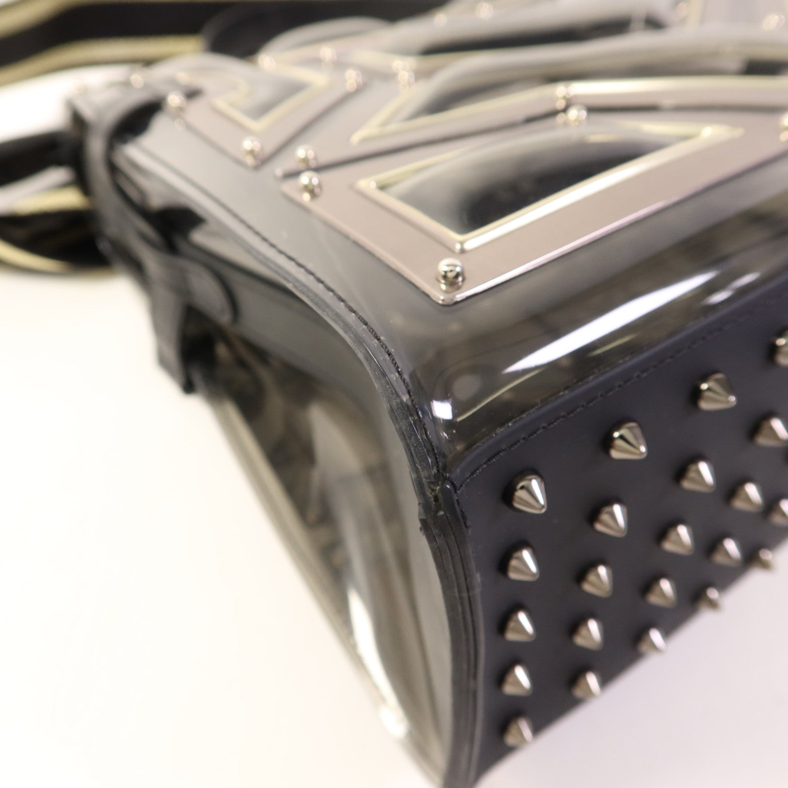 Delvaux PVC Tempete GM Gladiator Limited Edition銀扣手挽肩背兩用袋