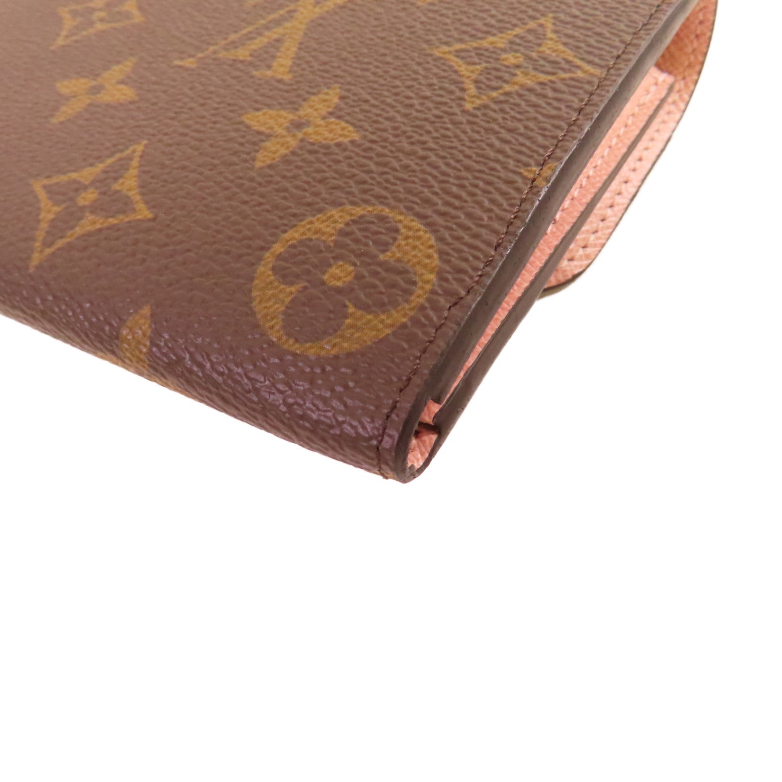 LOUIS VUITTON Monogram Sarah Long Wallet金扣長錢包啡色/粉紅色