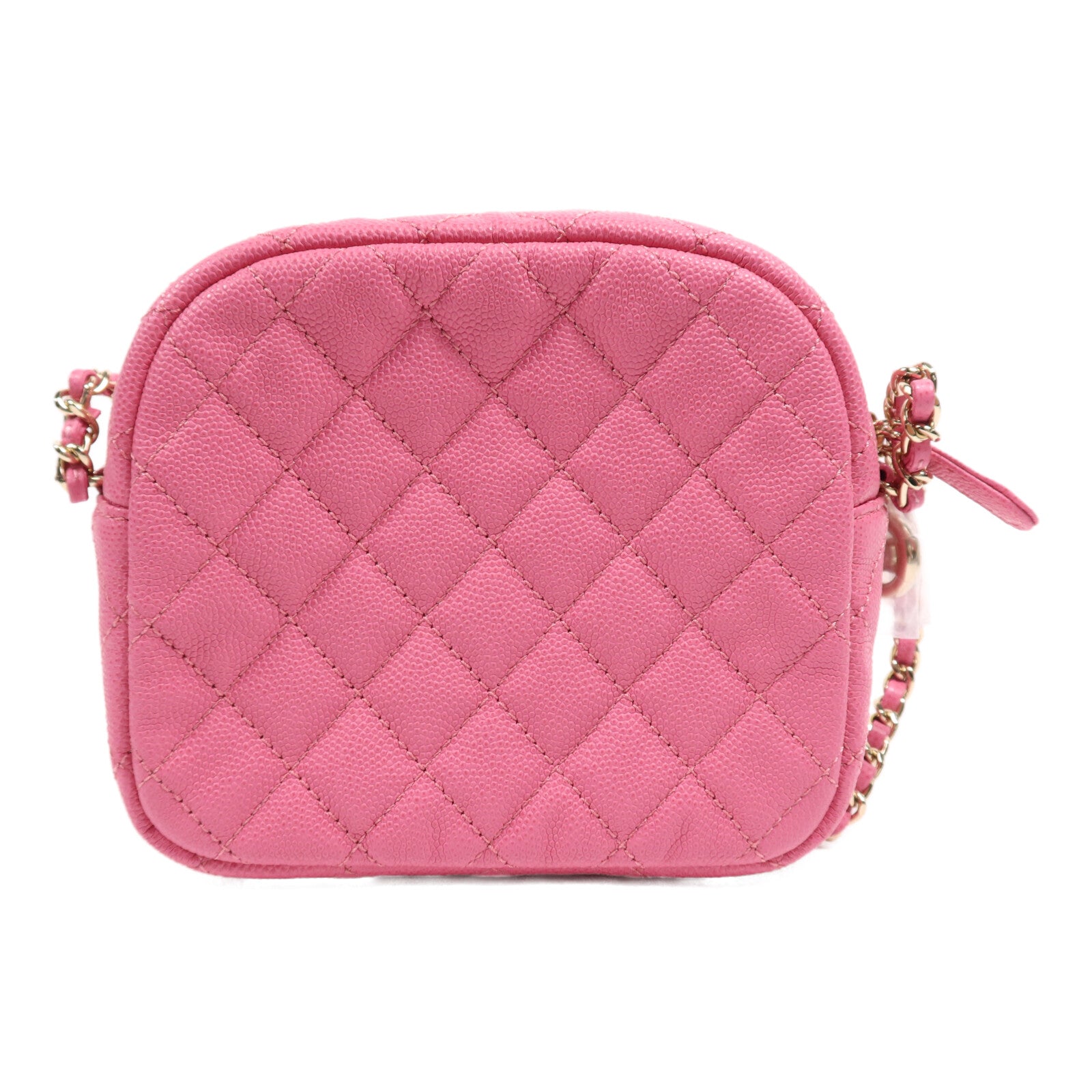 CHANEL 牛皮皮革Chain Shoulder Bag金扣鏈帶肩背袋