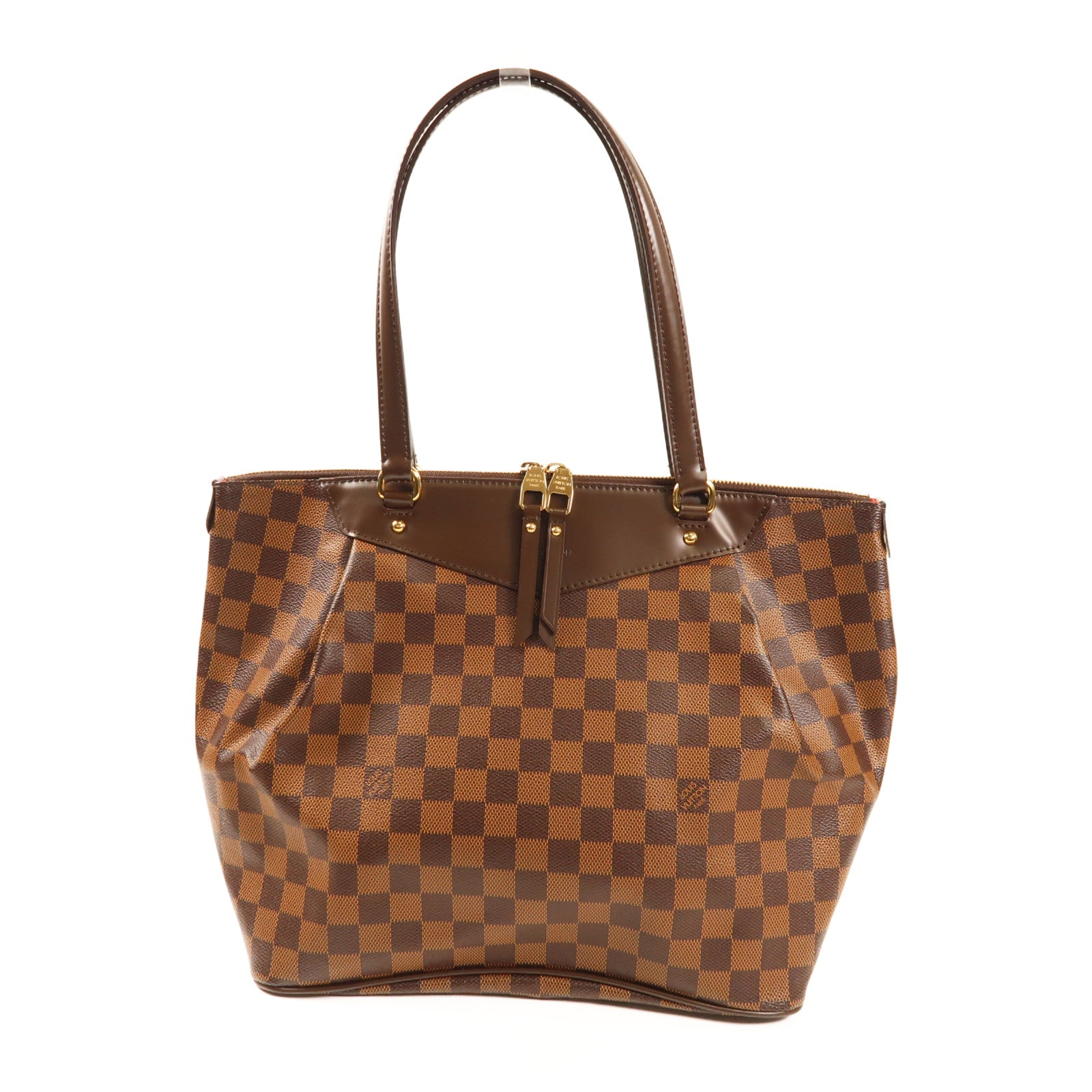 LOUIS VUITTON 【激減優惠】Damier Westminster GM金扣肩背袋棕色