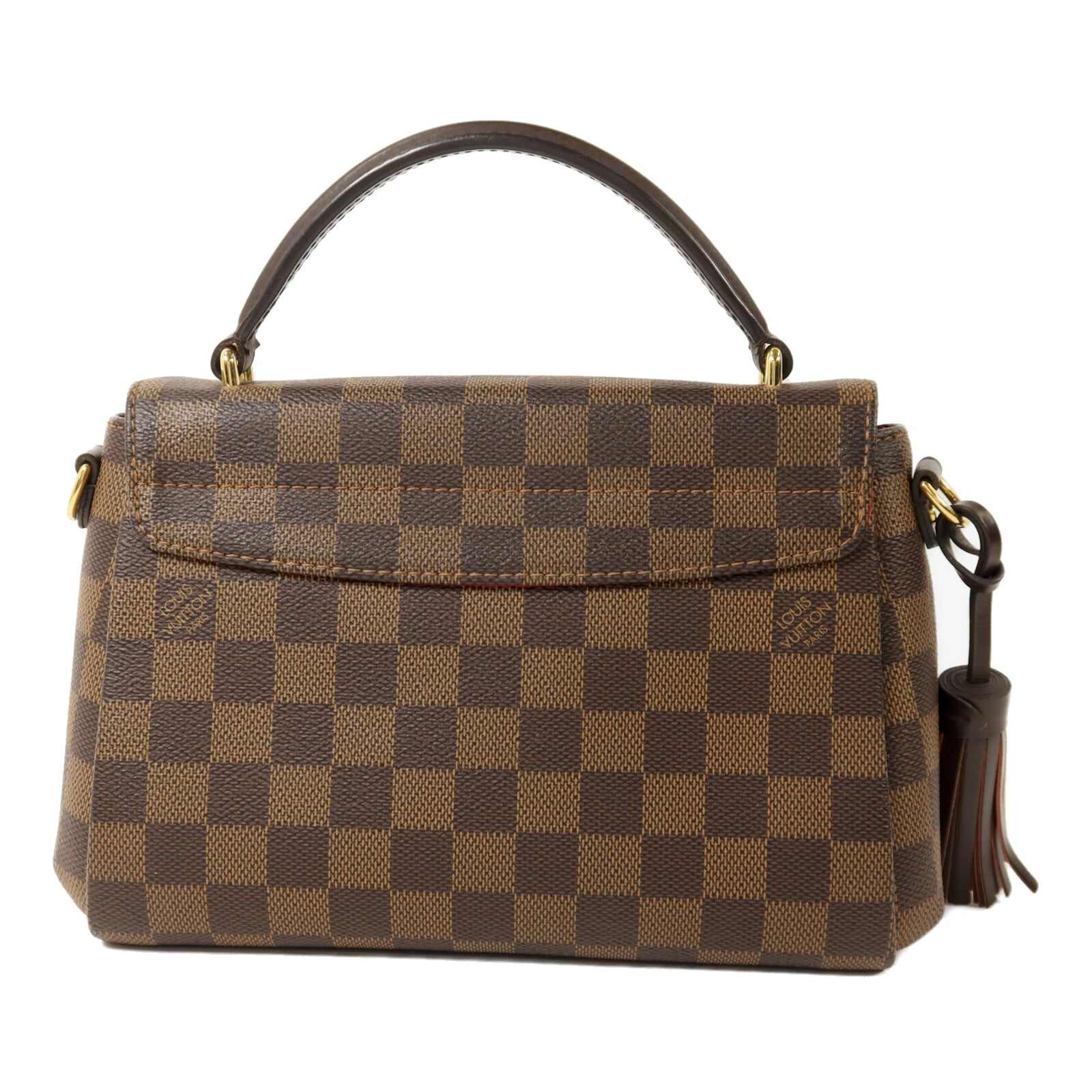 LOUIS VUITTON Damier Croisette金扣手挽肩背兩用袋